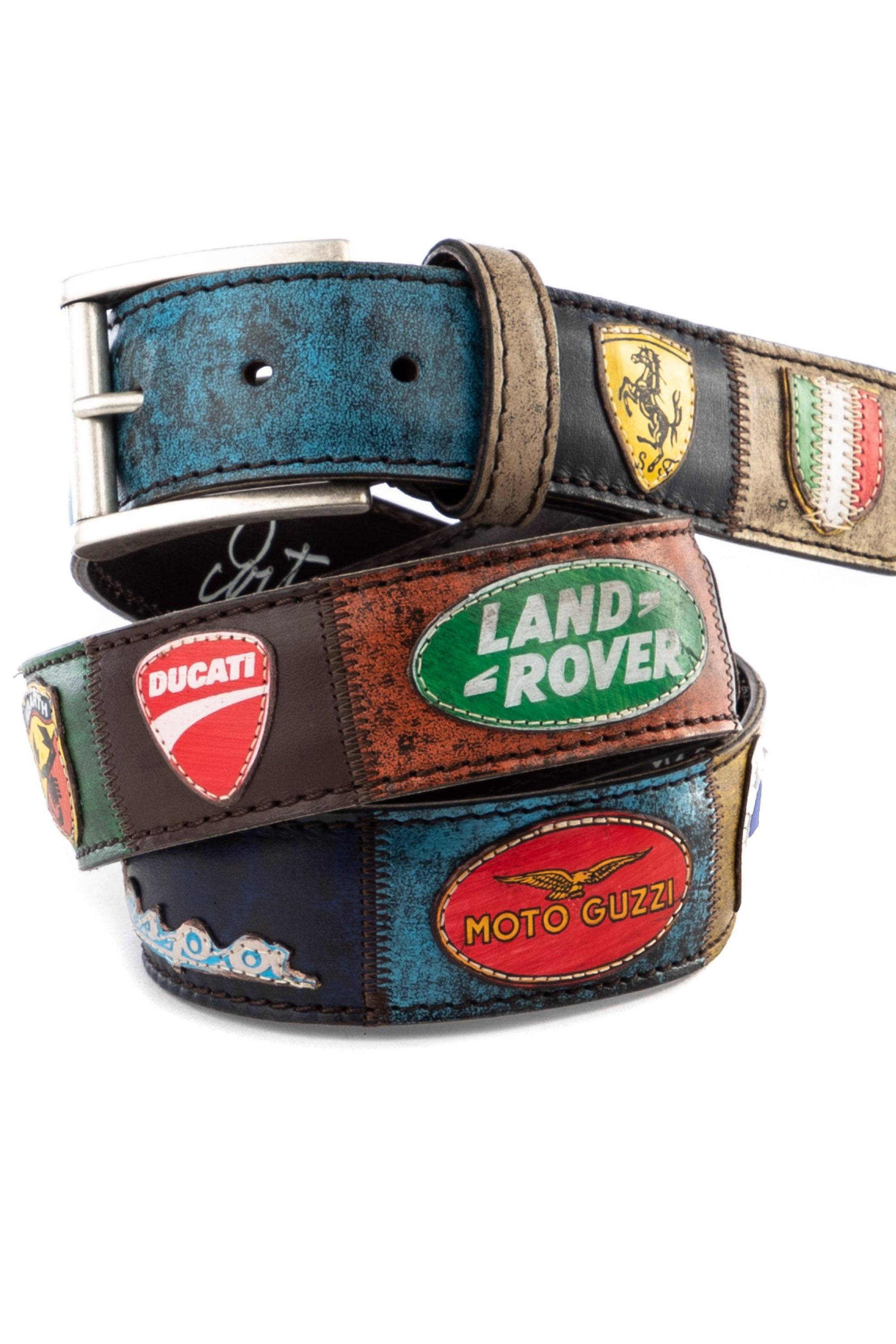 Artigianato Italiano Cintura artigianale in pelle toni scuri "Marchiata" MARCHIATA SCURA MLTCLR