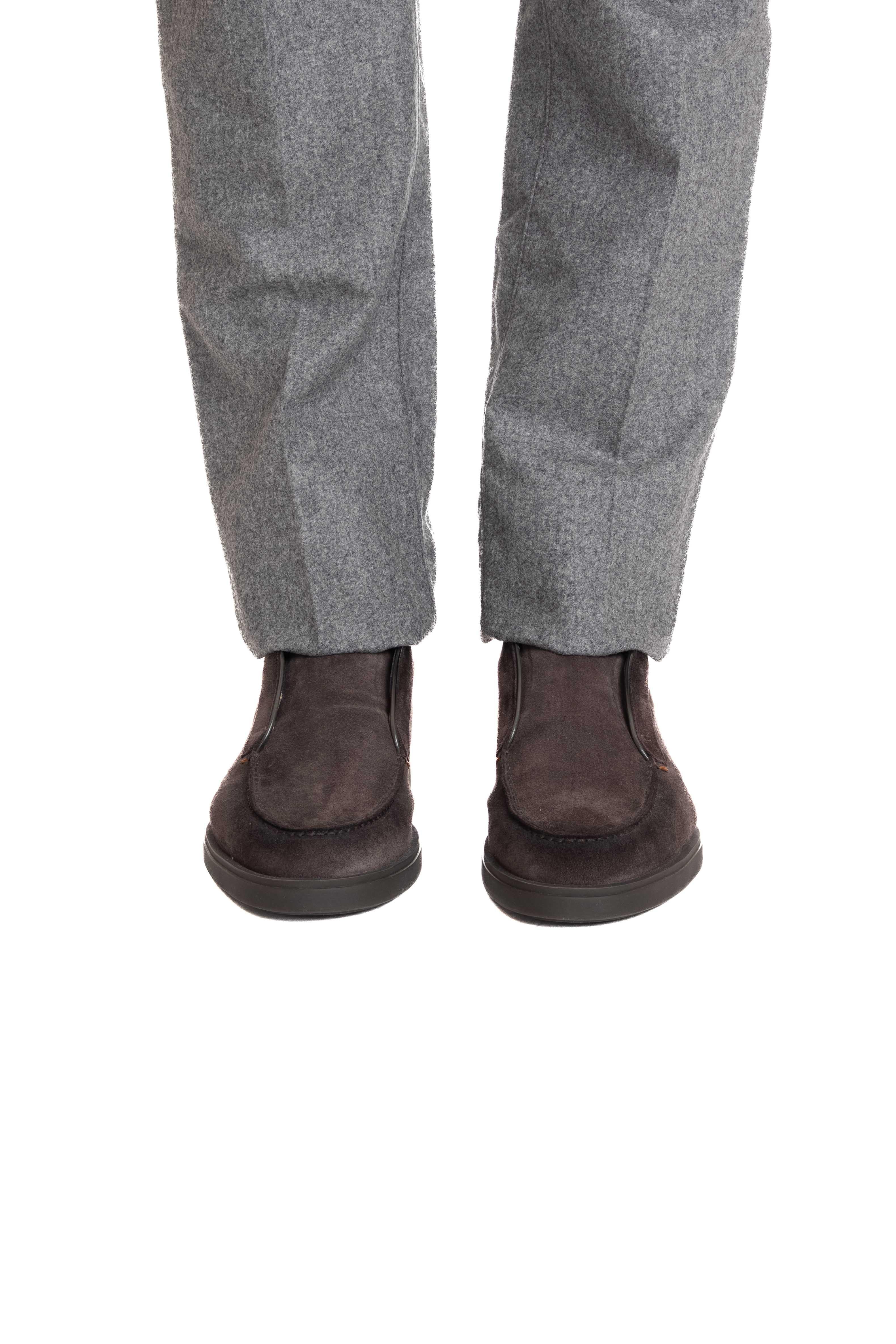 Santoni Slip-on in camoscio con fondo in gomma MGDT17823SMOBGEX G76