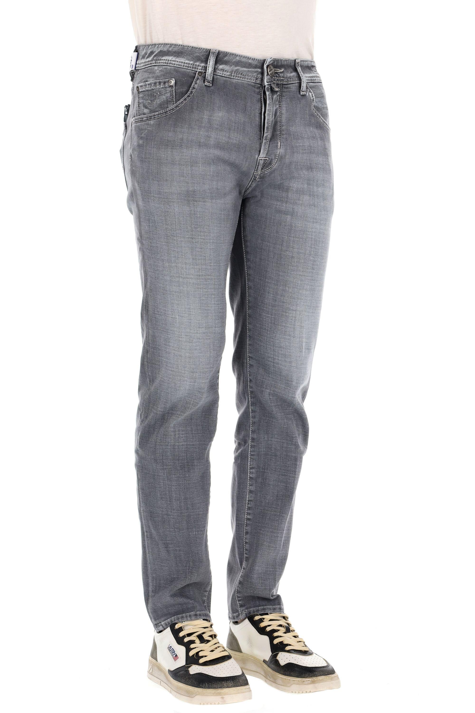 Jacob Cohen Jeans grigio in cotone comfort Scott fit QE015 030 S4126 700D