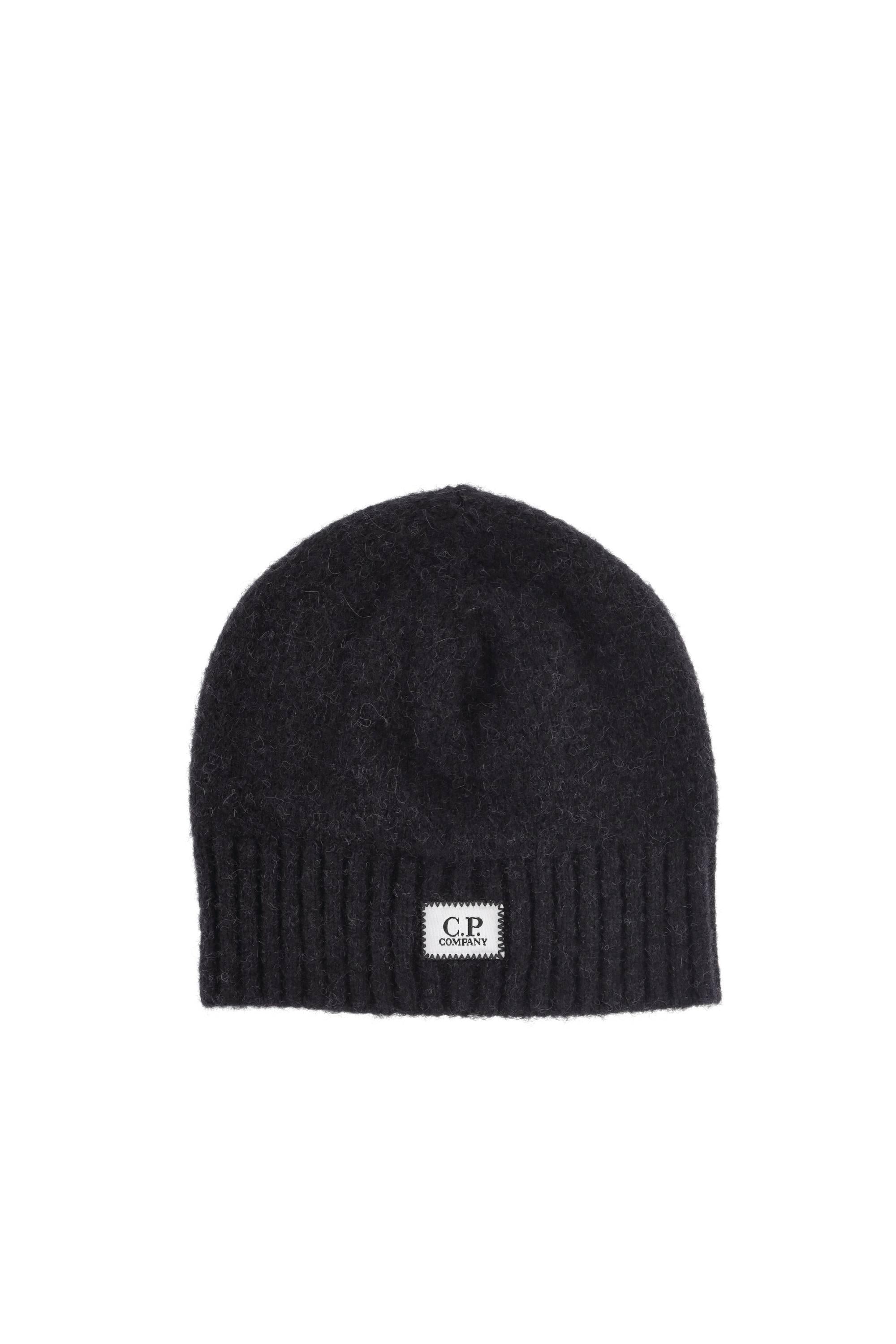 CP Company Cuffia con logo in lana-alpaca CMAC302A 110216A/2 999