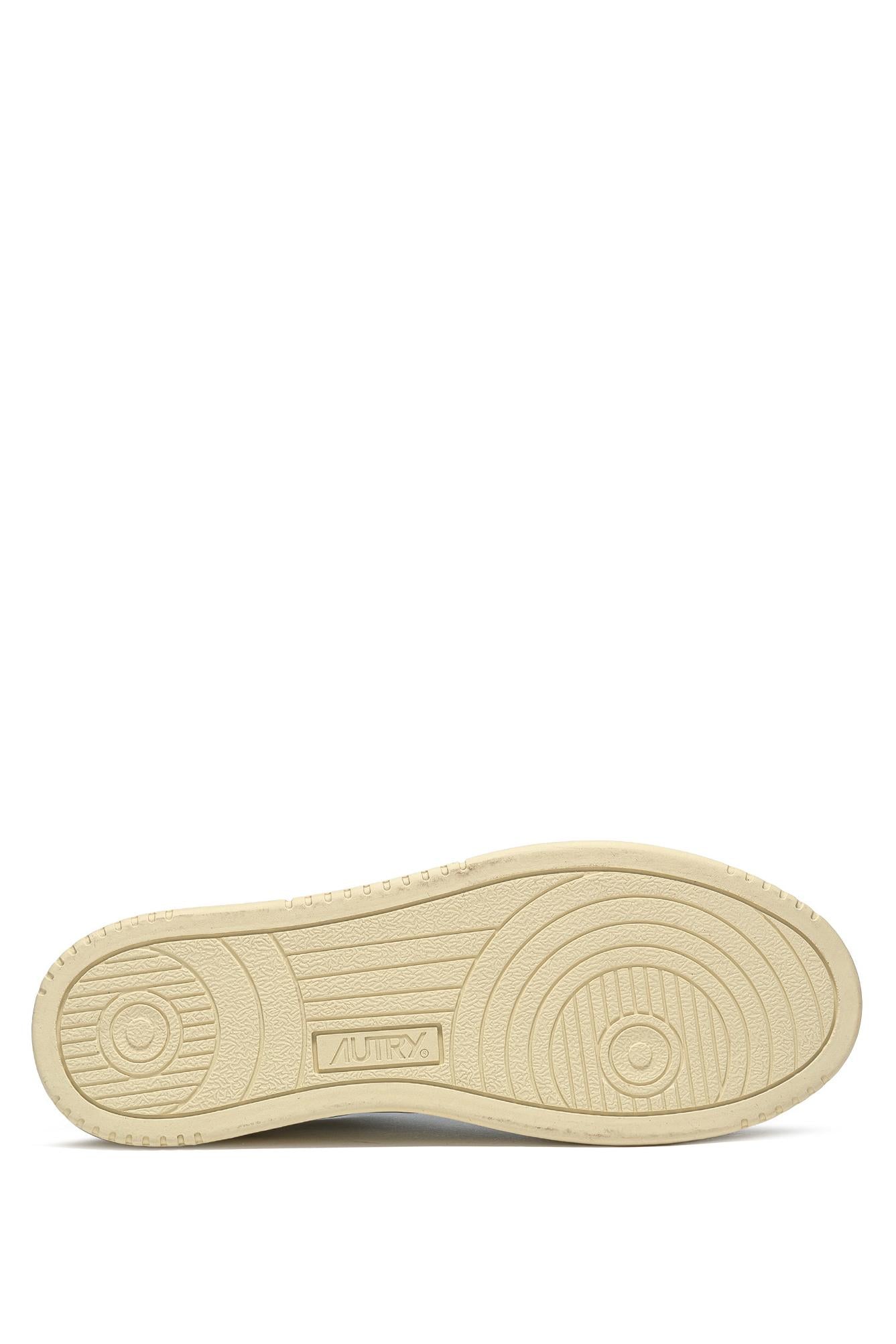 Autry Sneaker Medalist in pelle e camoscio talloncino rosso AULM-LS43 WHT/RED