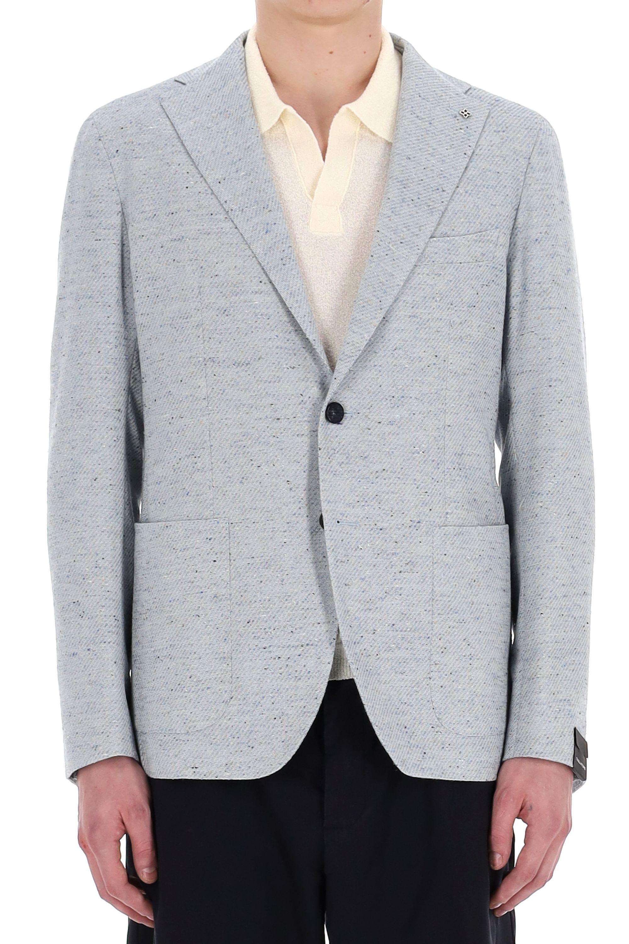 Giacca sale-pepe in cotone-seta-lana linea Montecarlo 1SMC22K-610070-25E141 1140 Tagliatore