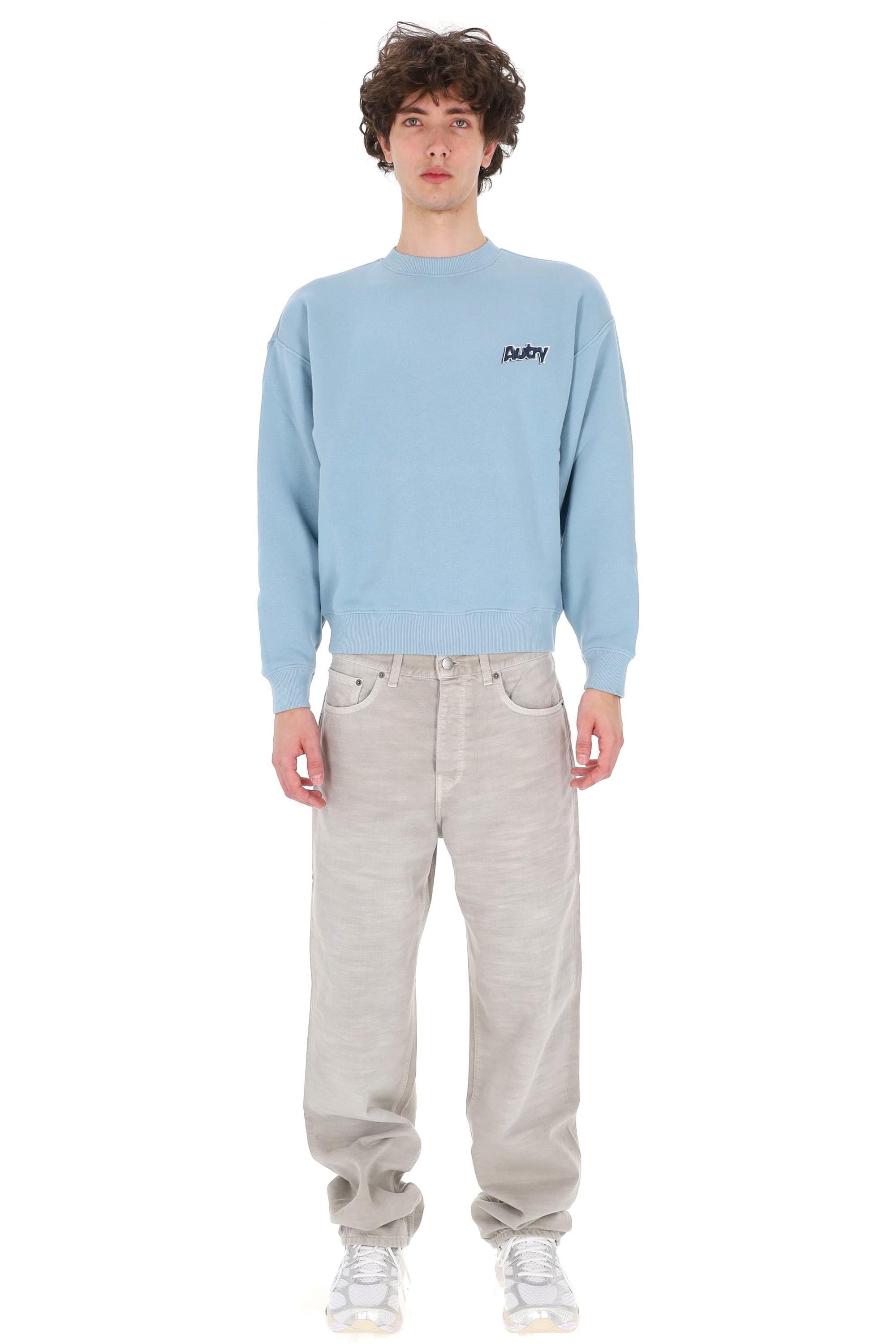 Autry Felpa girocollo in cotone con logo SWPX 035C JERS CHALCEDONY