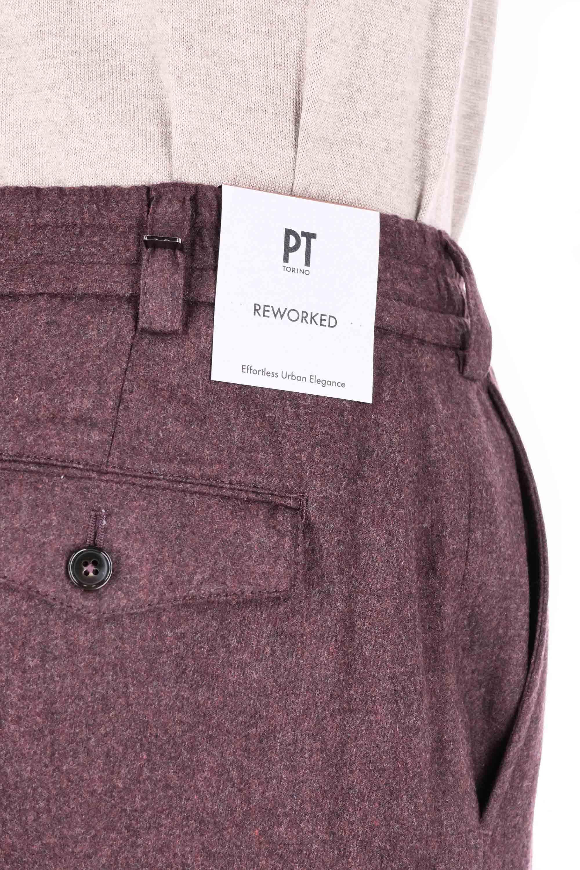 PT Torino Pantalone in flanella di lana e cashmere Rebel fit RFRBB30REW TO03/2 0690