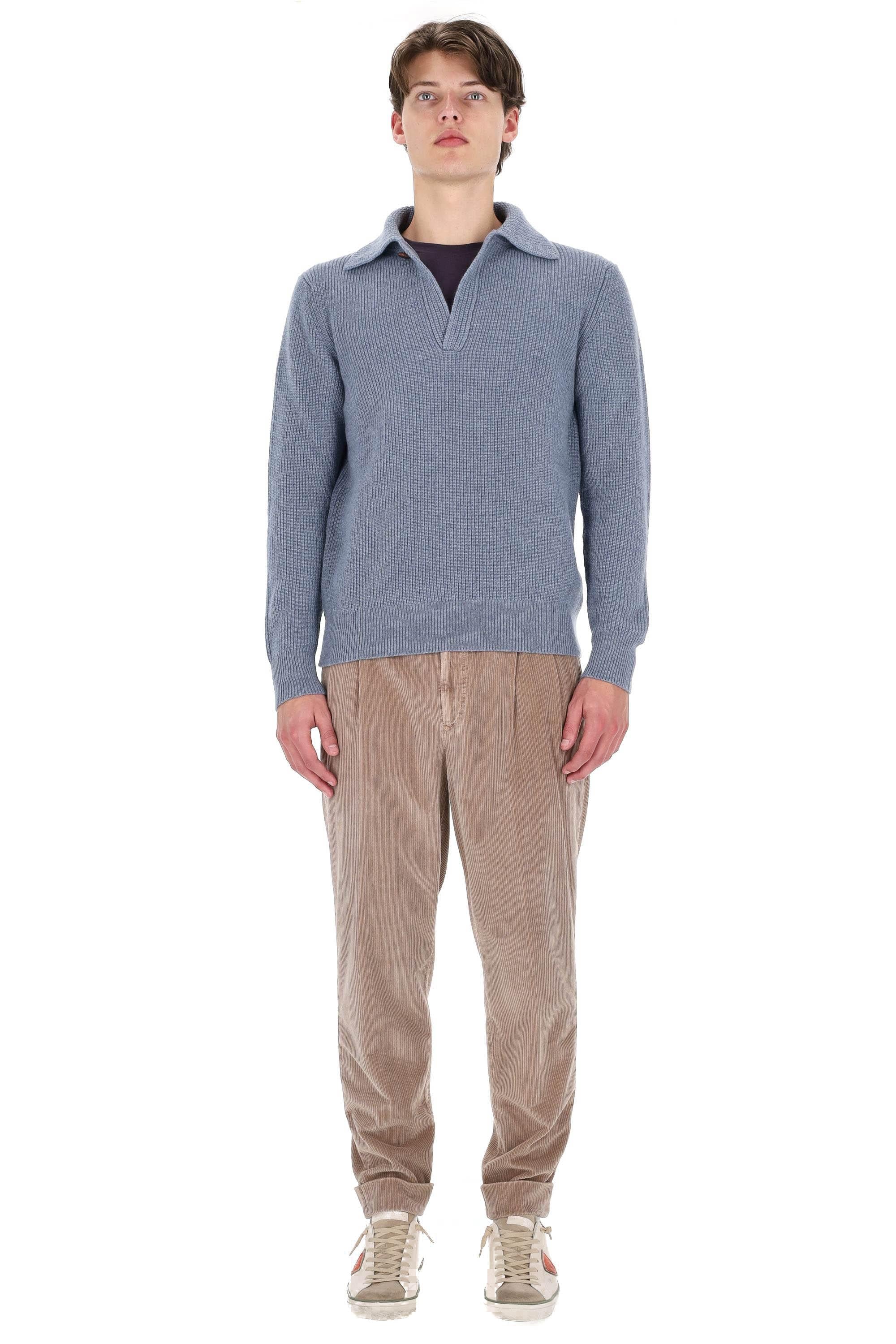 Ballantyne Polo-maglieria in lana scollo V con bottone singolo B2W201 7W067/2 13111