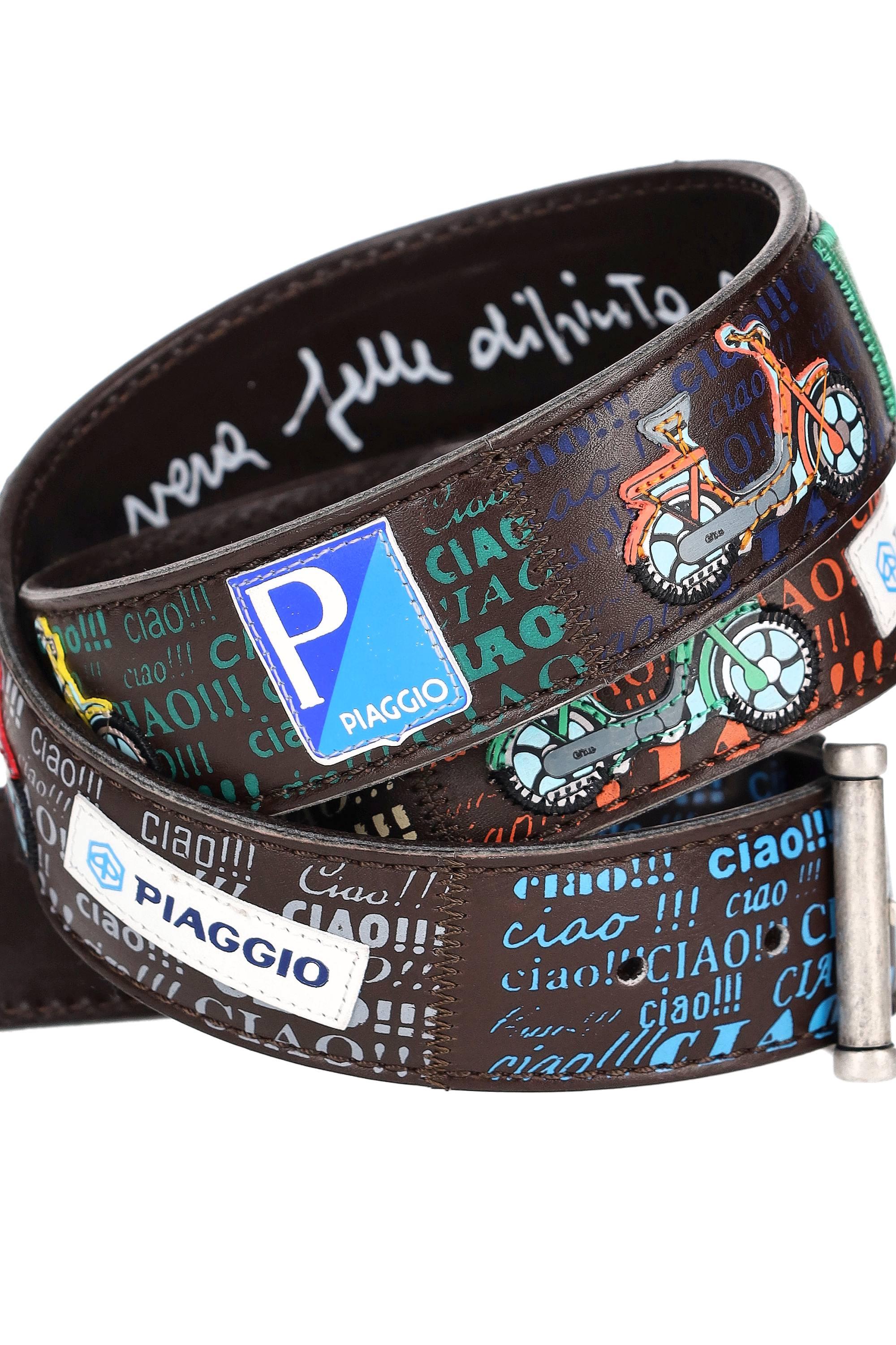 Artigianato Italiano Cintura artigianale in pelle "Ciao" CIAO MLTCLR