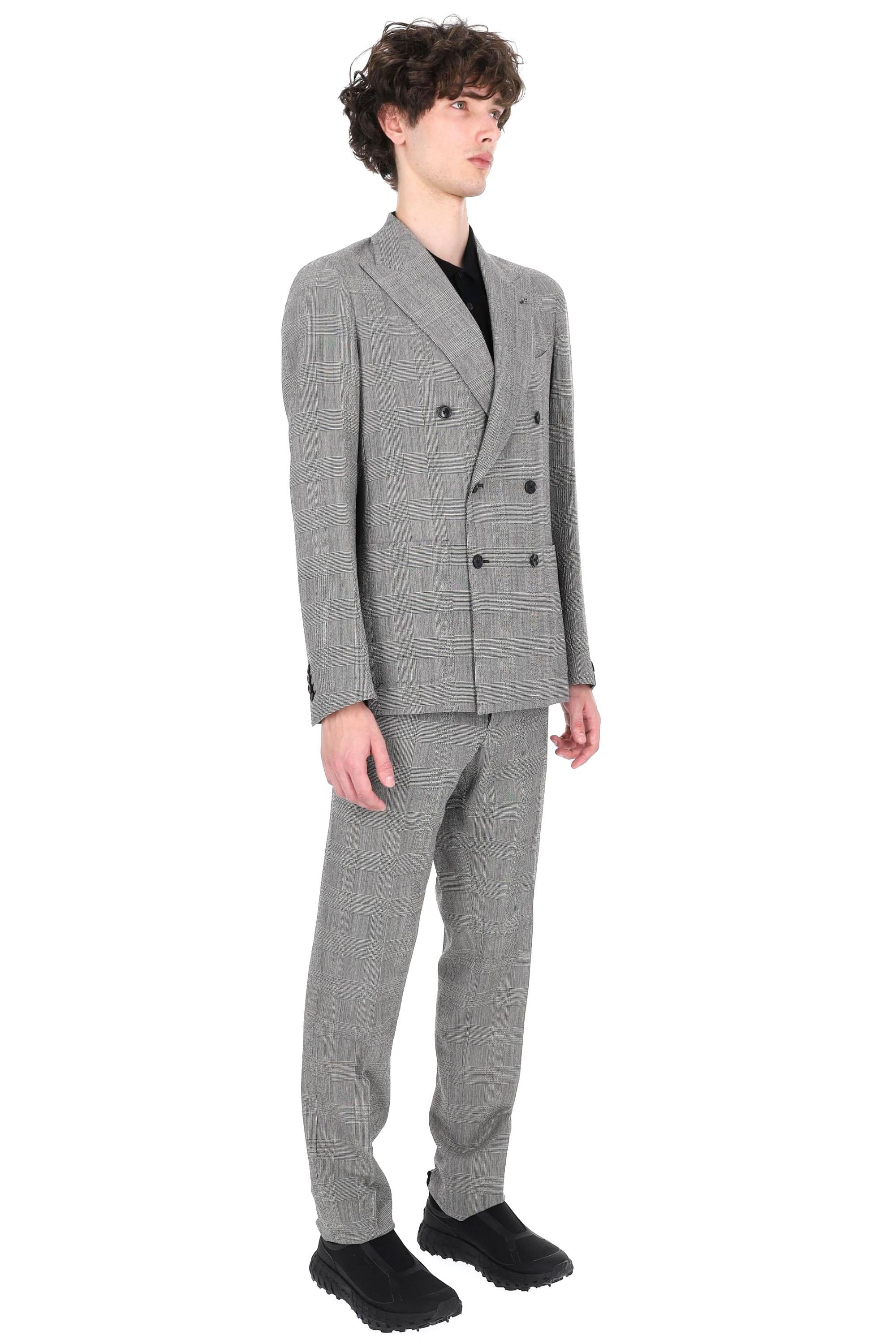 Tagliatore Abito doppiopetto in lana comfort seersucker mod. Montecarlo 2SMC20K01 120185 N1130