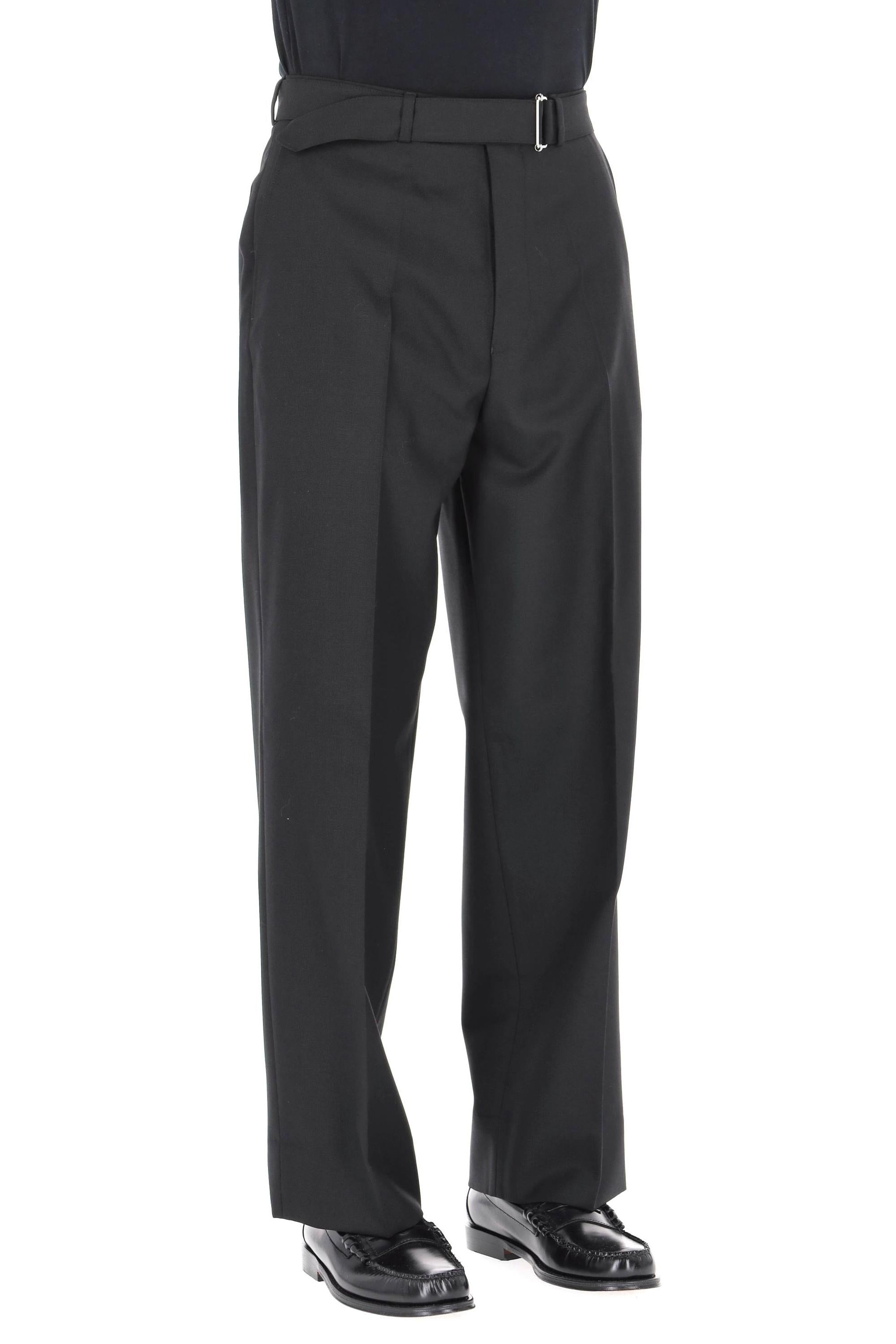 Officine Générale Pantalone in lana vergine modello Nash MTLG457 BLACK