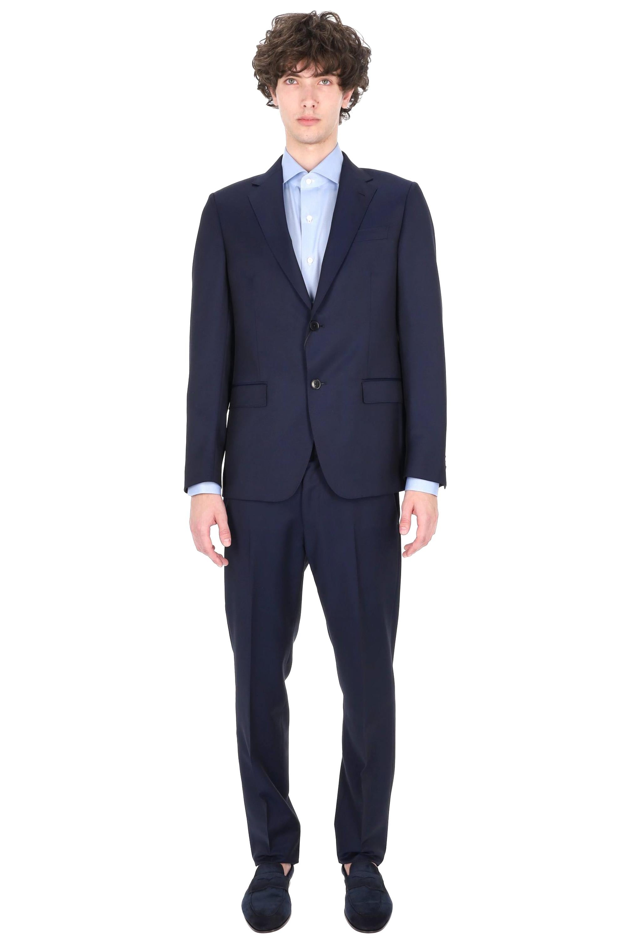 Zegna Abito in lana-mohair drop 7 317700A3-28QCGN 7R