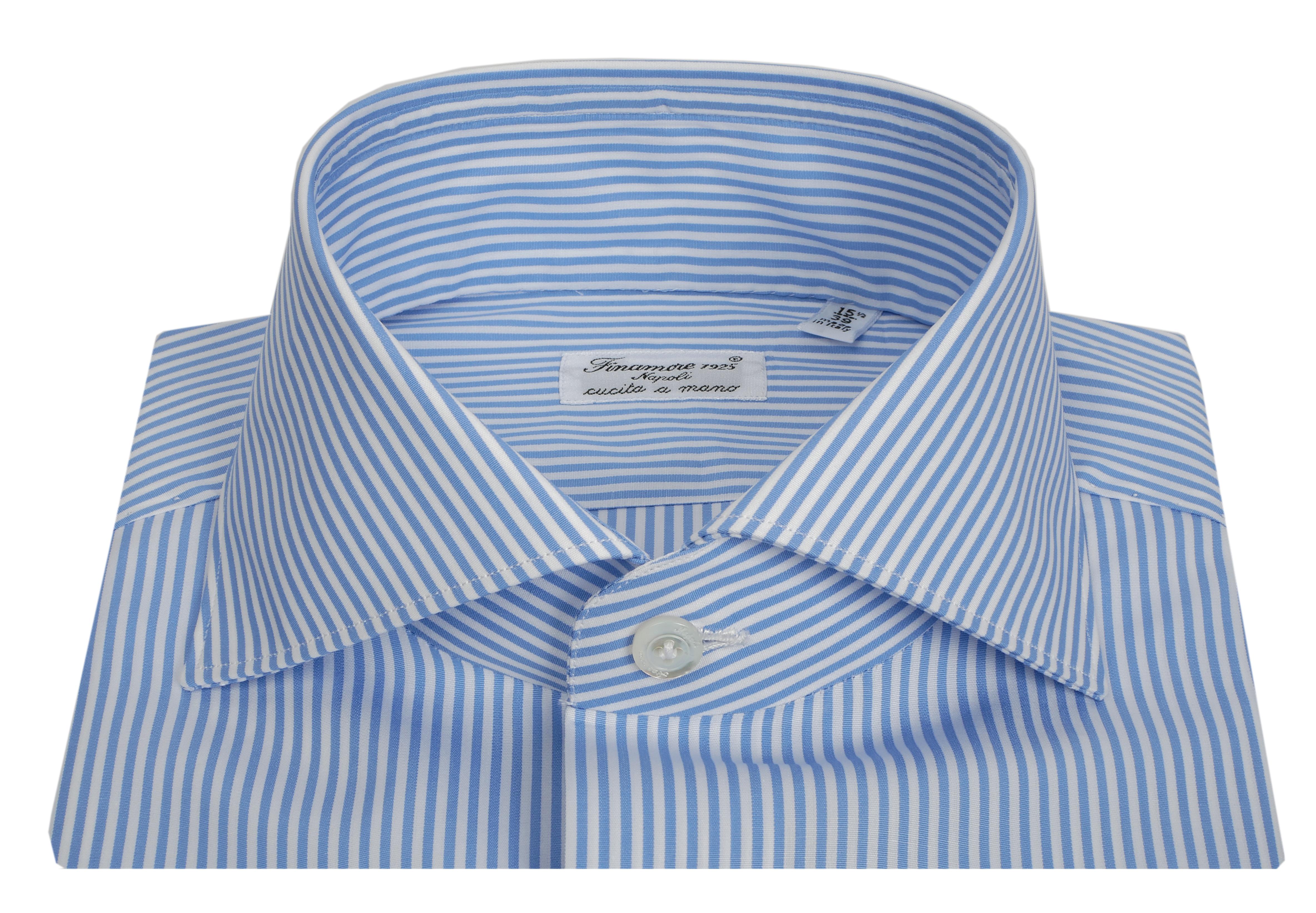 Finamore Camicia sartoriale in cotone popeline doppio ritorto linea milano 10586-C0116-EDUARDO 19
