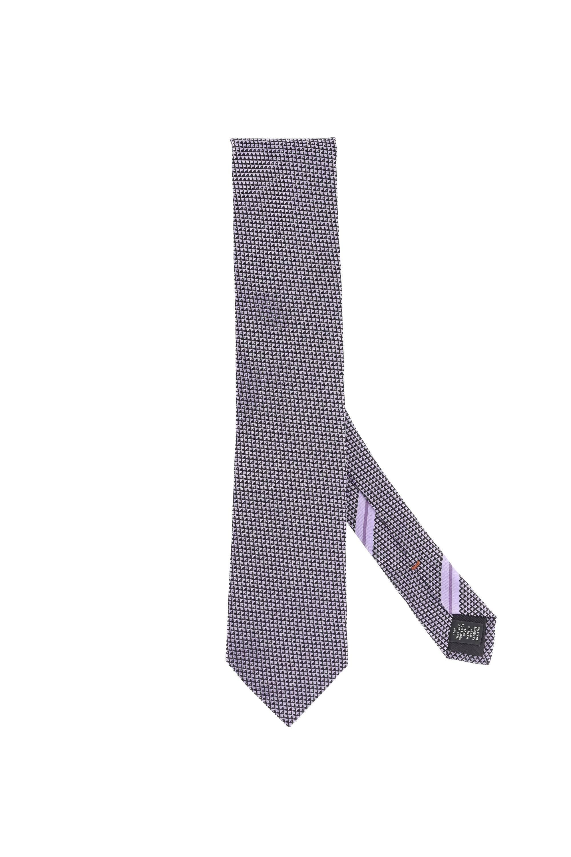 Zegna Cravatta micro disegno in pura seta Z3C42TA3-1P8 PU1