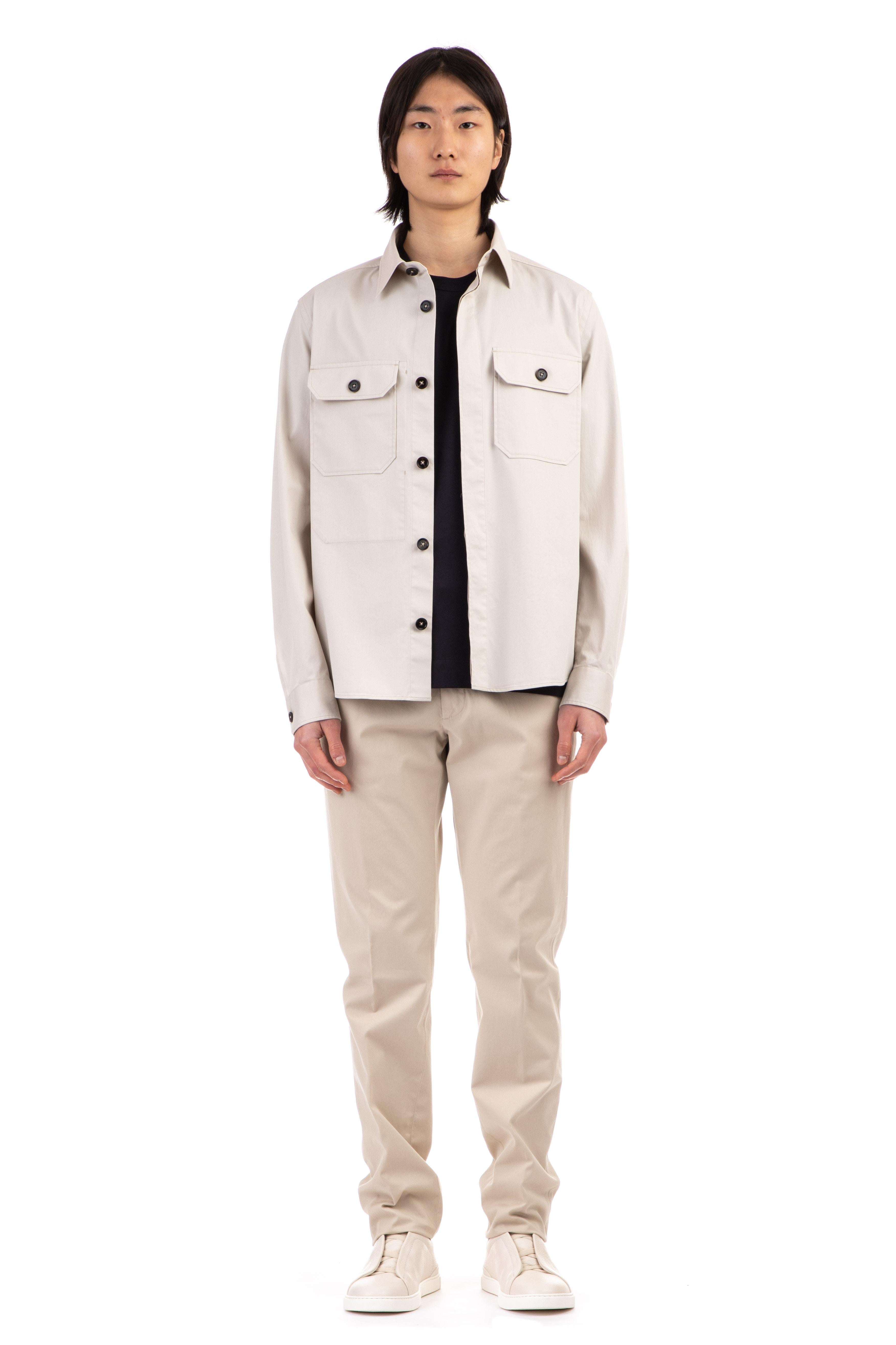Zegna Overshirt in cotone comfort UBV16A5 SOT8 828