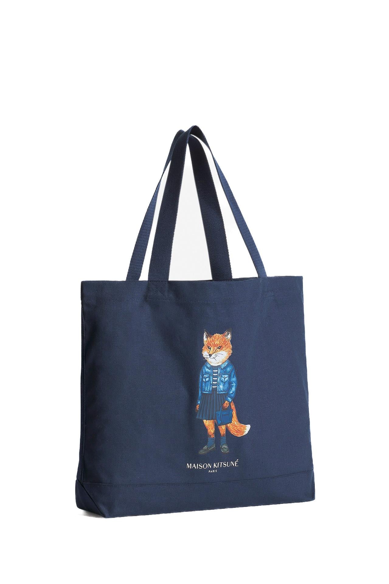 Maison Kitsuné Tote bag fox in cotone PW05107WW9042 0413