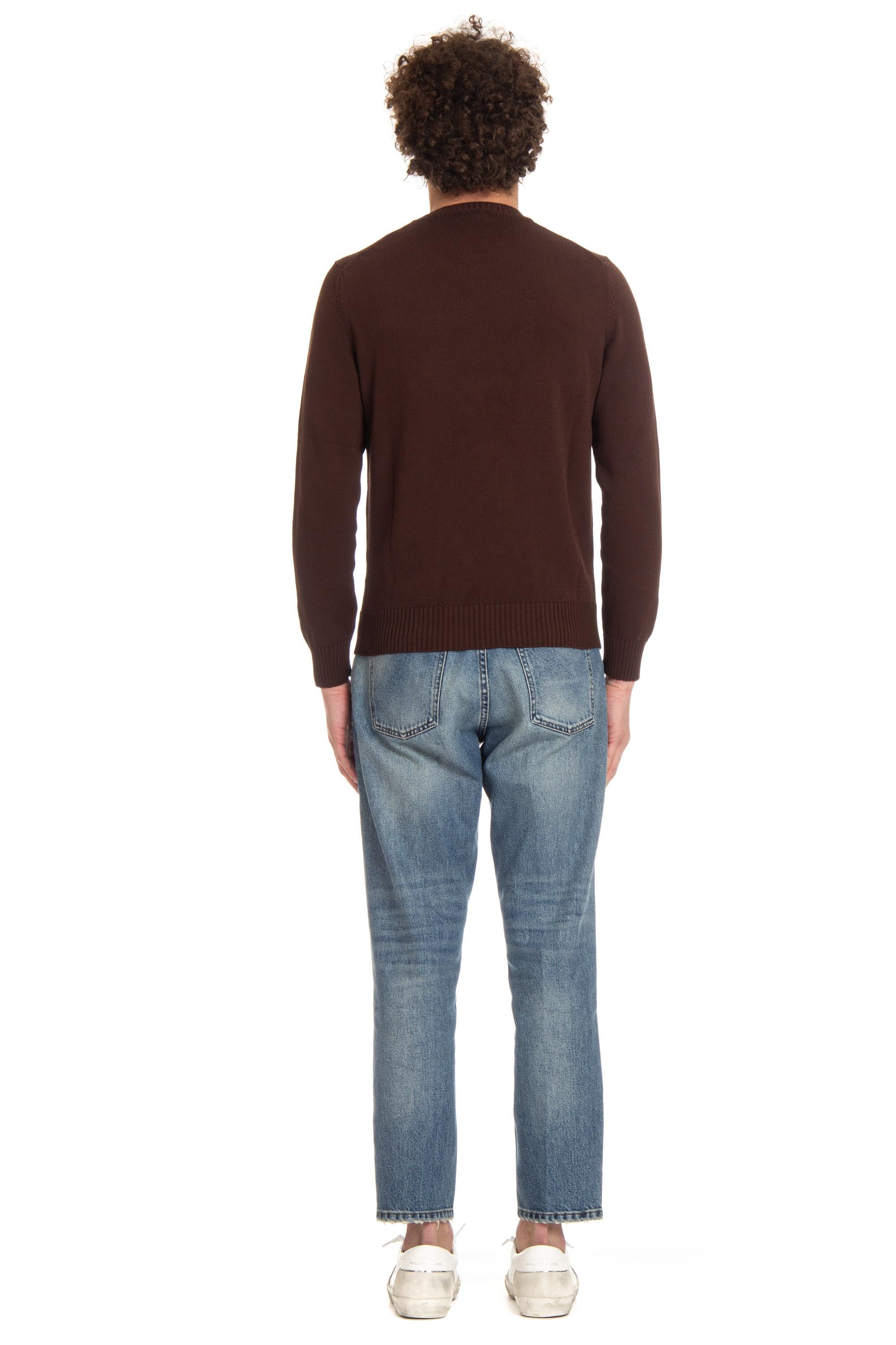 Maglia girocollo in cotone finezza 5 D8Z103/6 560 Drumohr