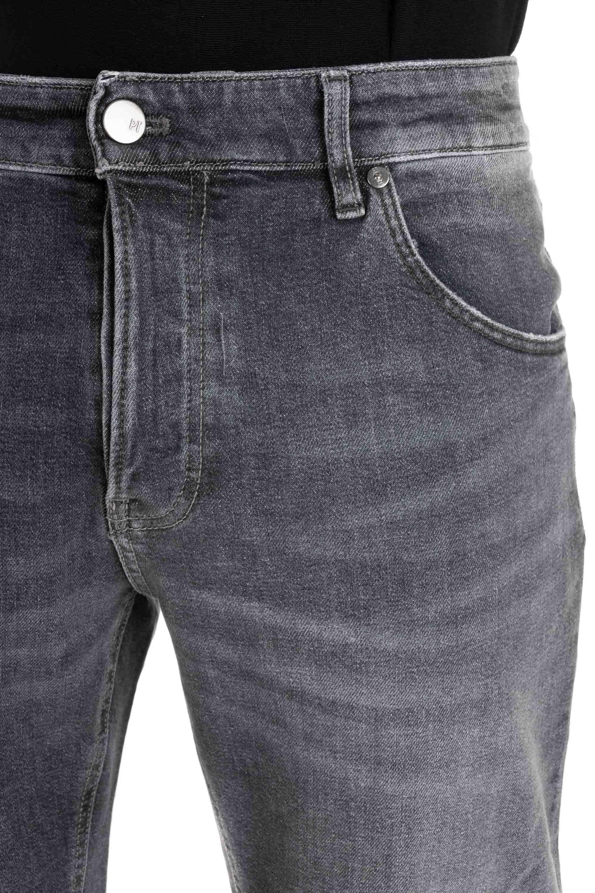 Jeans grigio etichetta camoscio Carrot fit RP05B0 OA3620 MM67 PT Denim