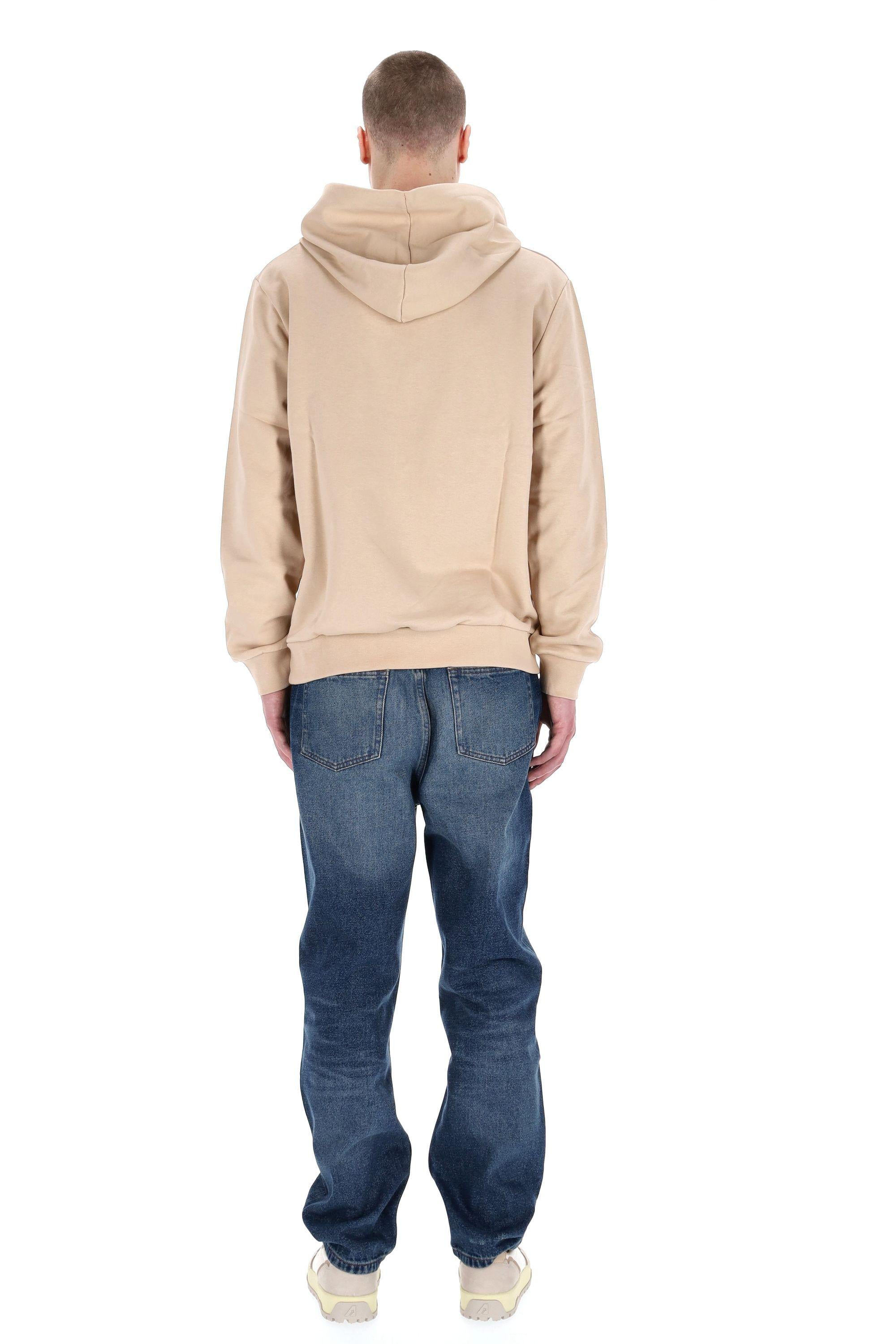 A.P.C. Felpa in cotone con logo centrale COHBN-M27908 TBI