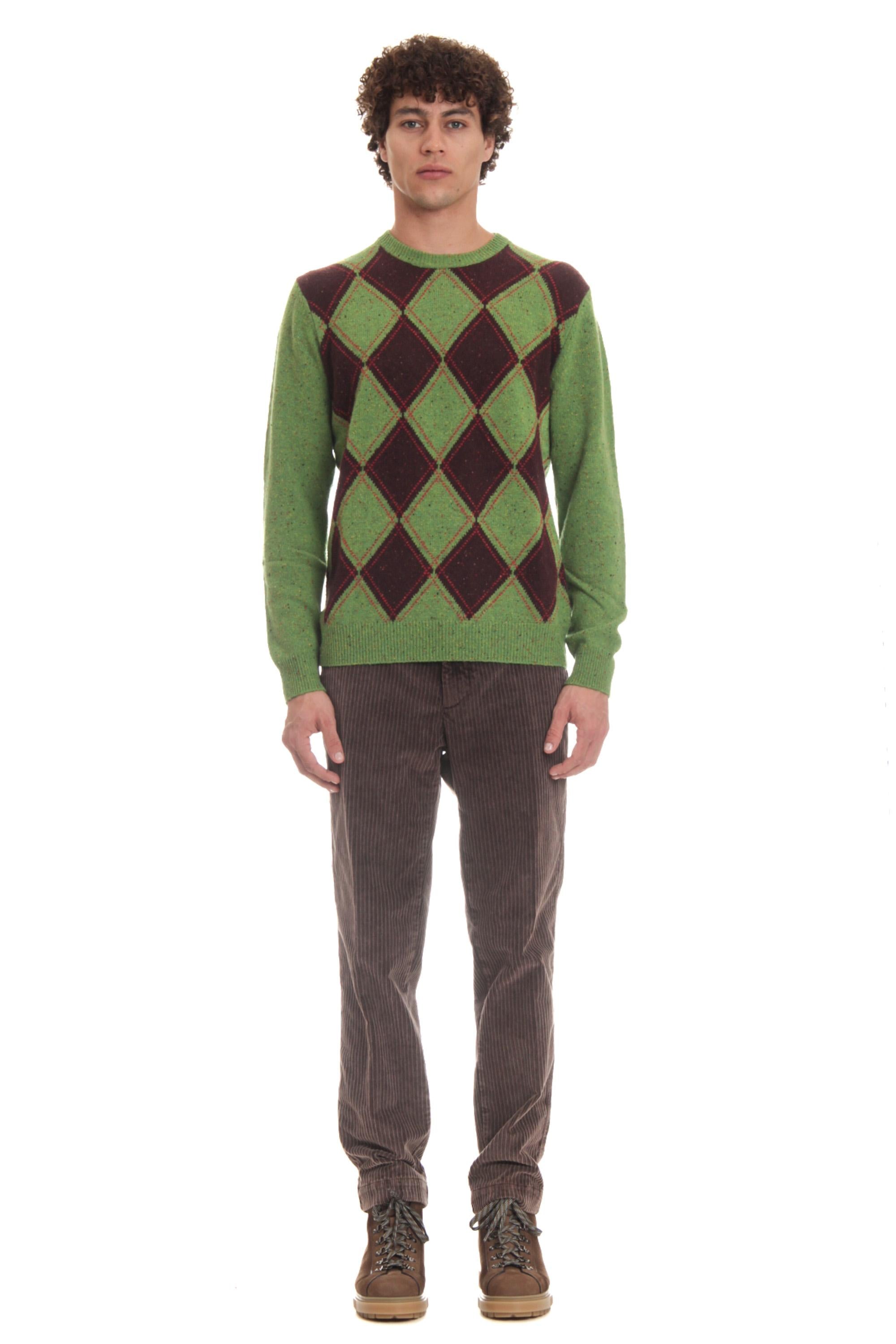 Maglia girocollo con fantasia argyle B2P000 7W132 92681 Ballantyne
