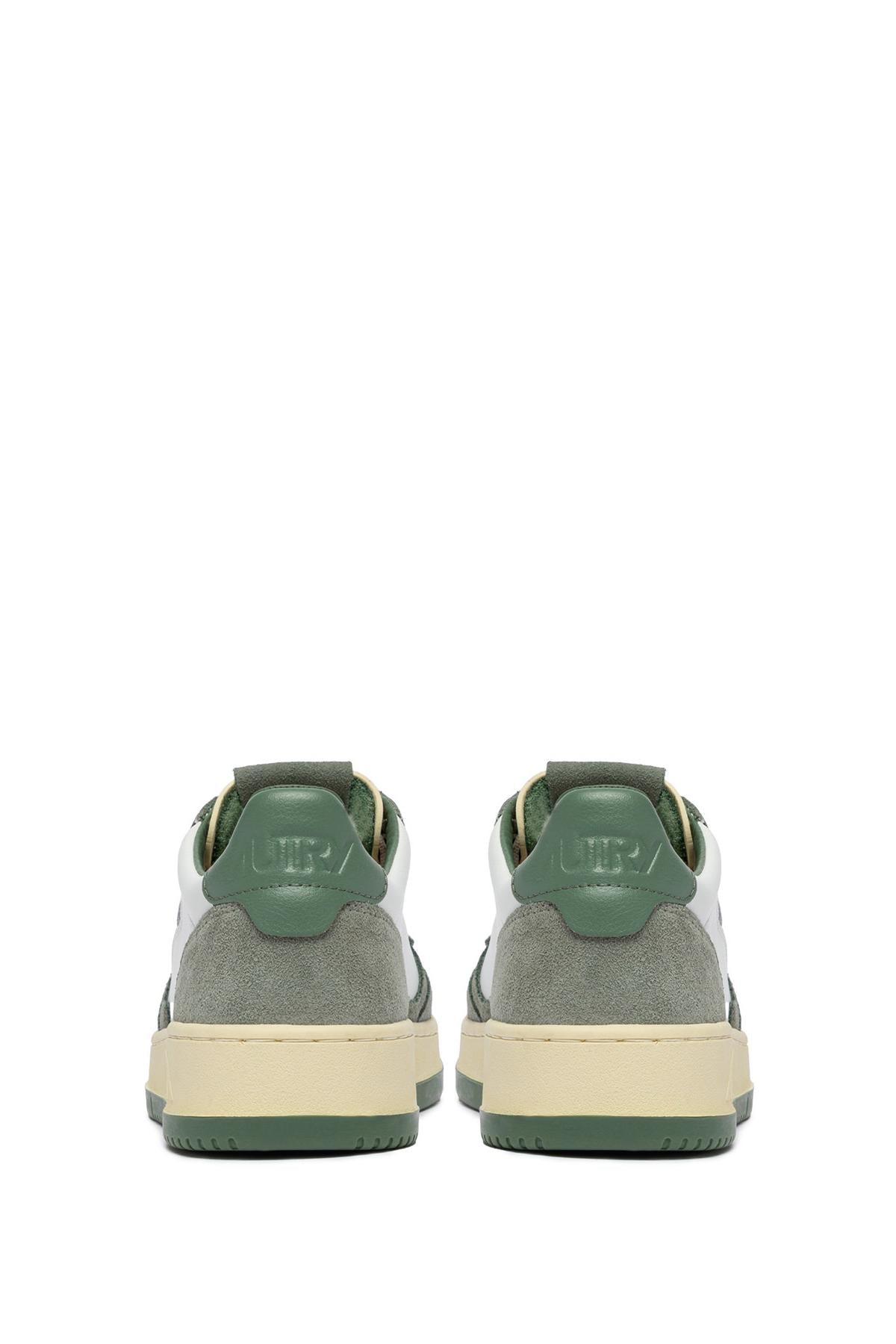 Autry Sneaker Medalist in pelle e camoscio lacci bicolor AULM BW02 WHT/MILIT