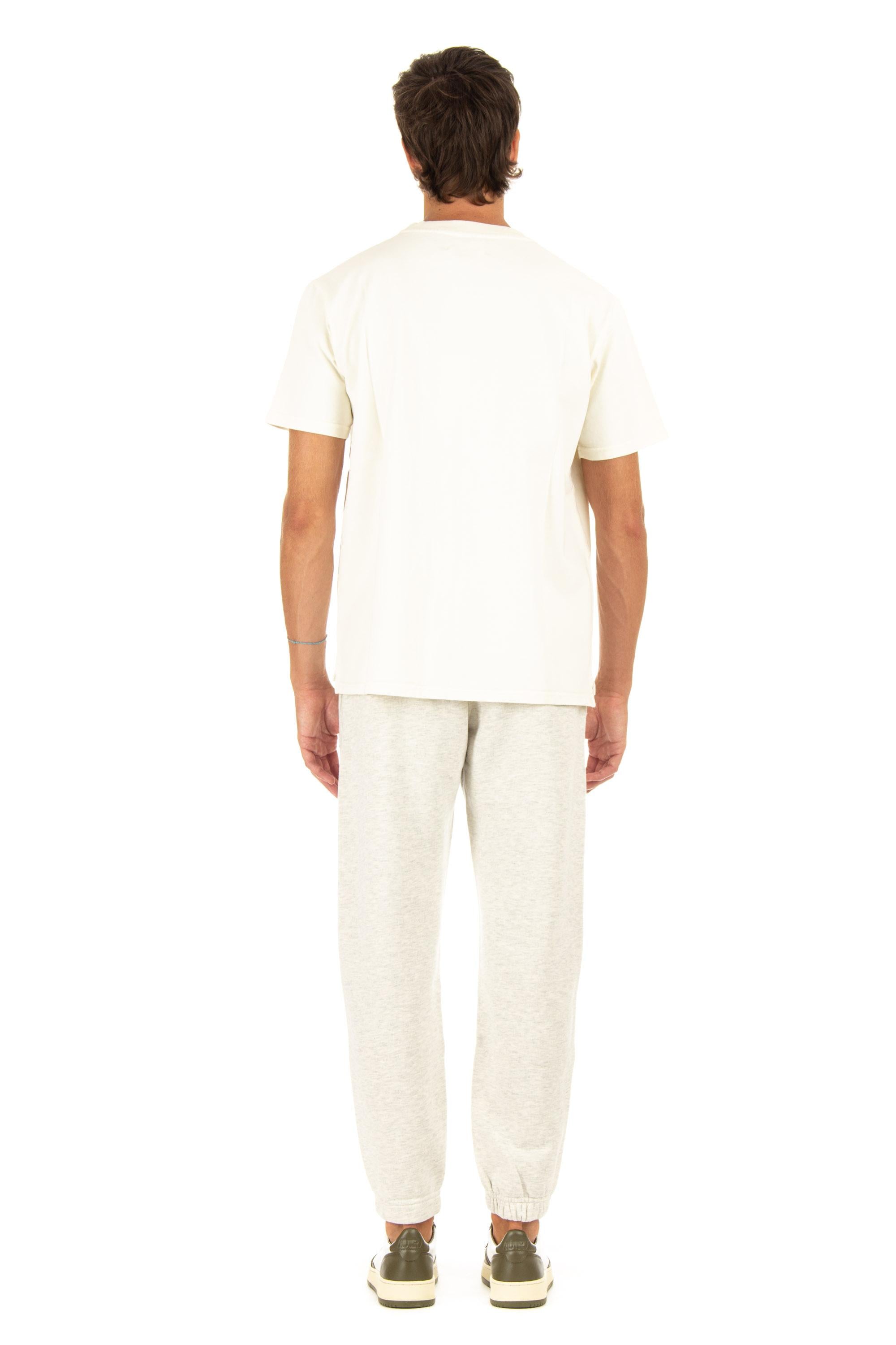 T-shirt in cotone raw con logo TSEM - 422X CREAM Autry
