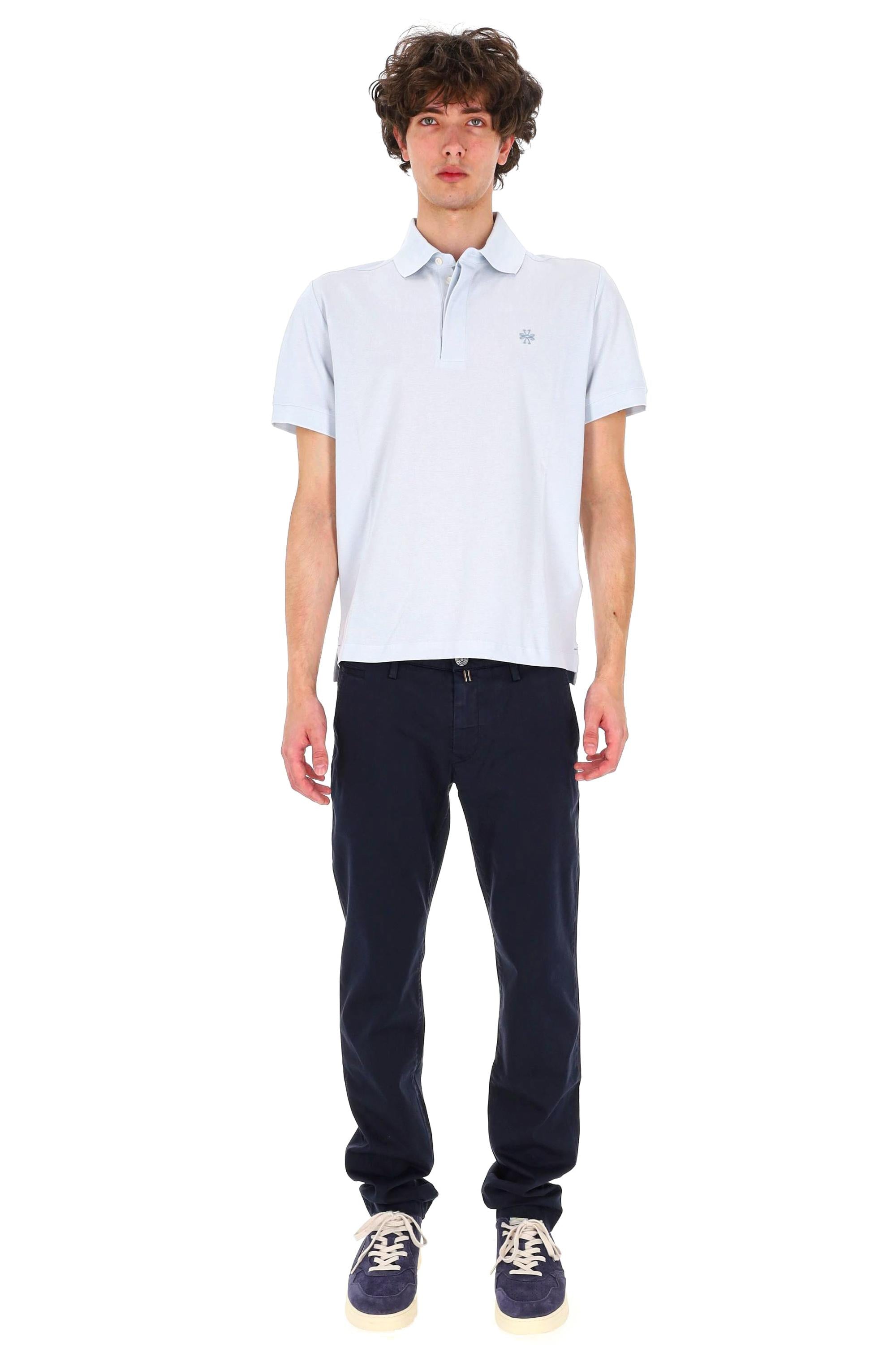 Jacob Cohen Polo in piquet di cotone comn bottoni coperti 80033-001-M4565/2 X75