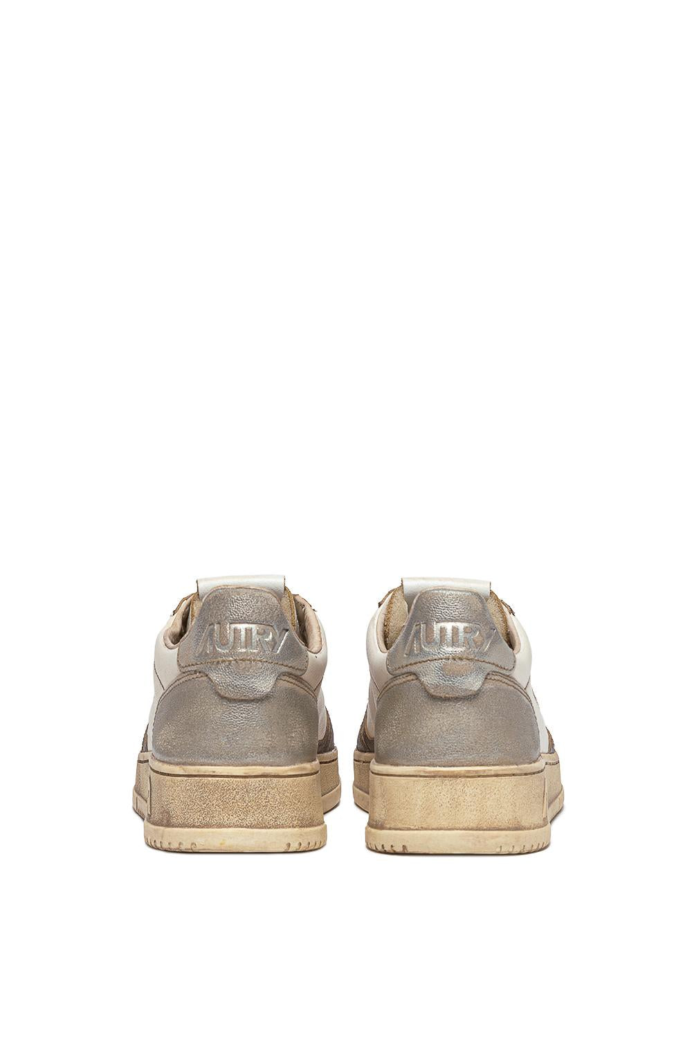 Autry Sneaker donna SuperVintage in pelle anticata AVLW MT08 CHOCO/SILV