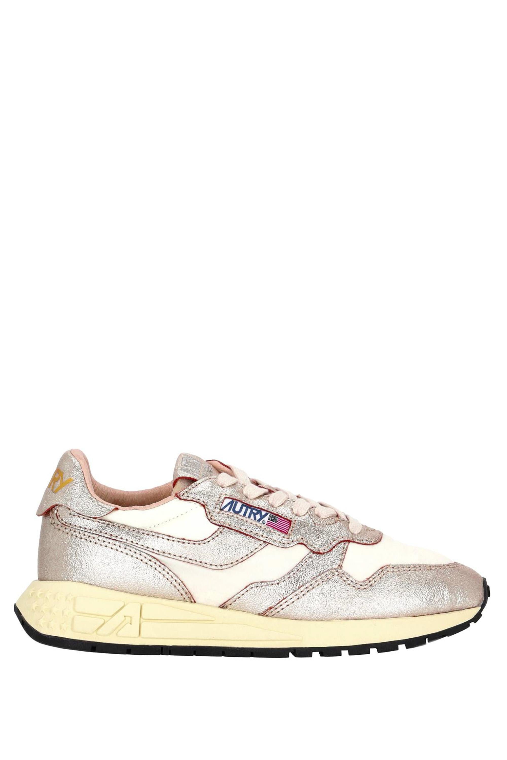 Autry Sneaker Reelwind donna in pelle e nylon WWLW AN02 WHT/GOLD