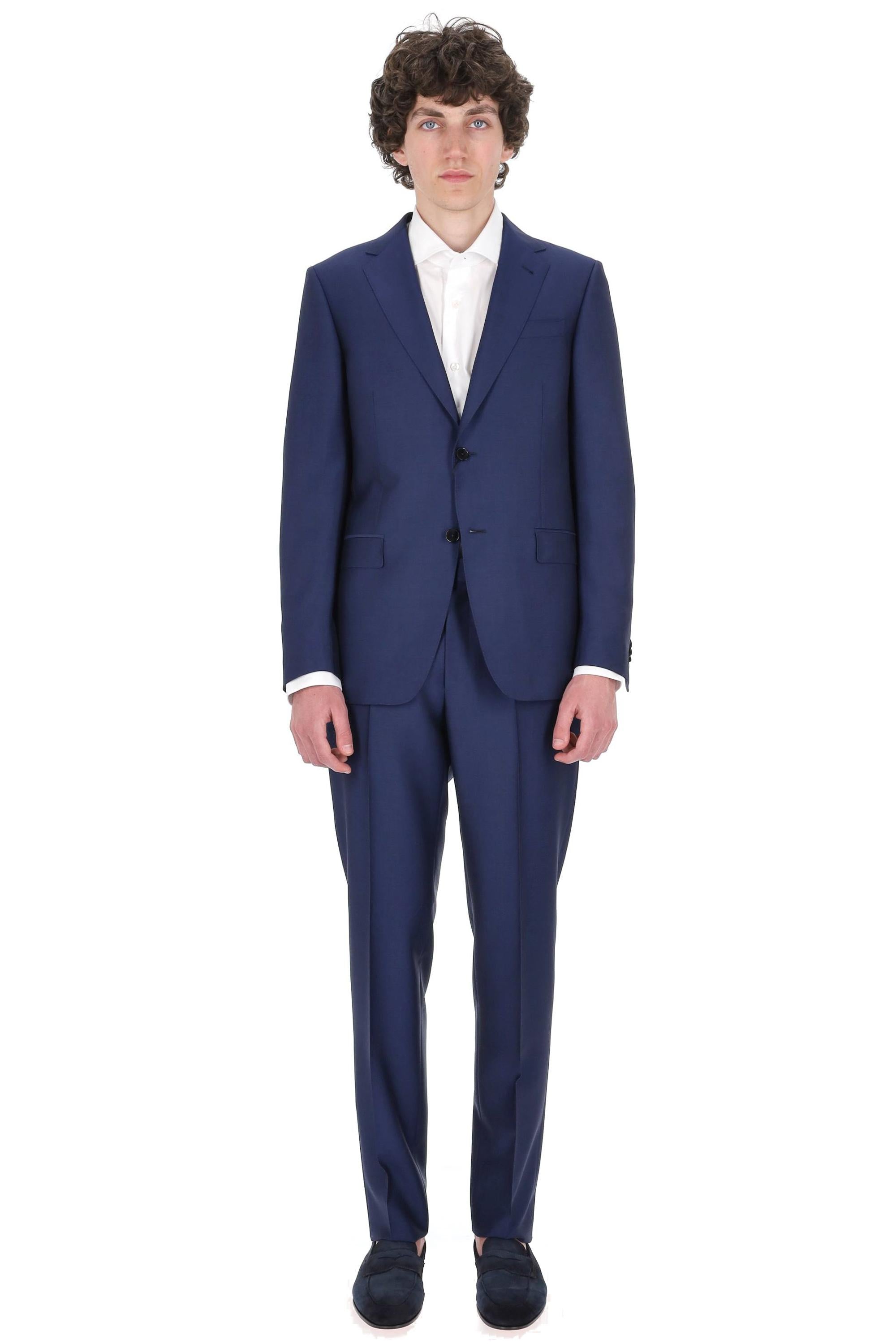Zegna Abito in lana-mohair drop 7 317705A3-28QCGN 7R