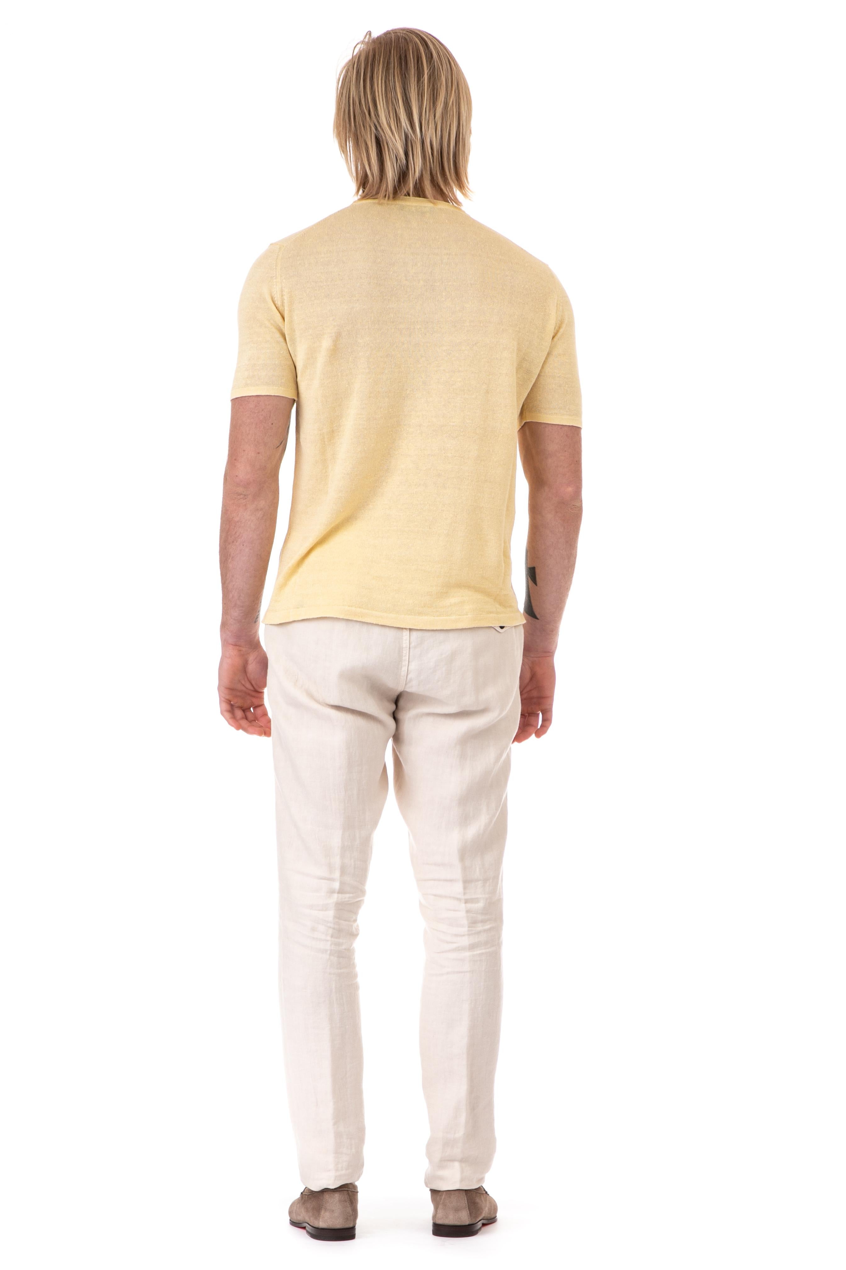 T-shirt in lino RN20021 43 Roberto Collina