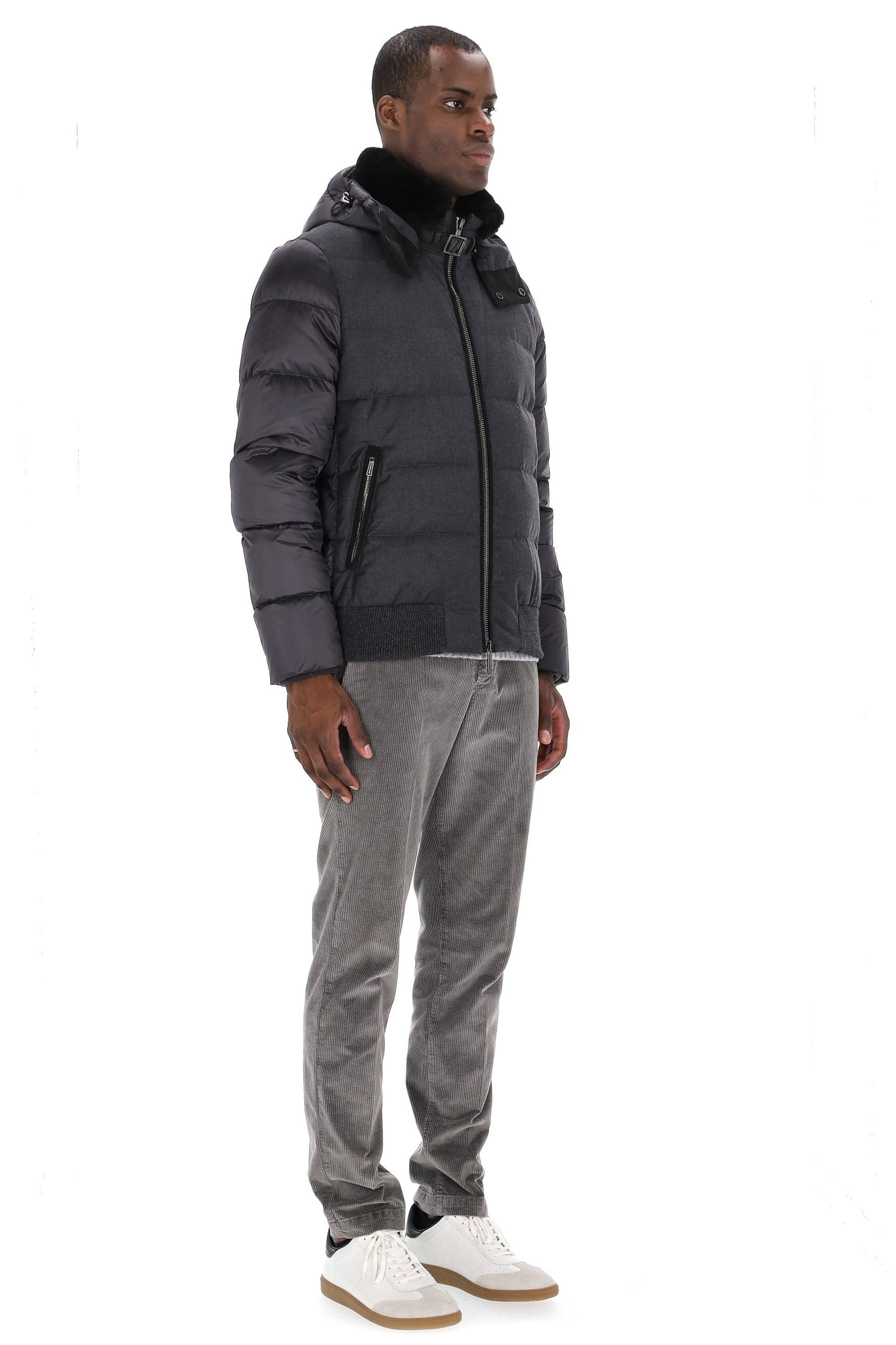 Moorer Piumino bomber bimateriale mod. Wright-SHL WRIGHT-SHL U0555