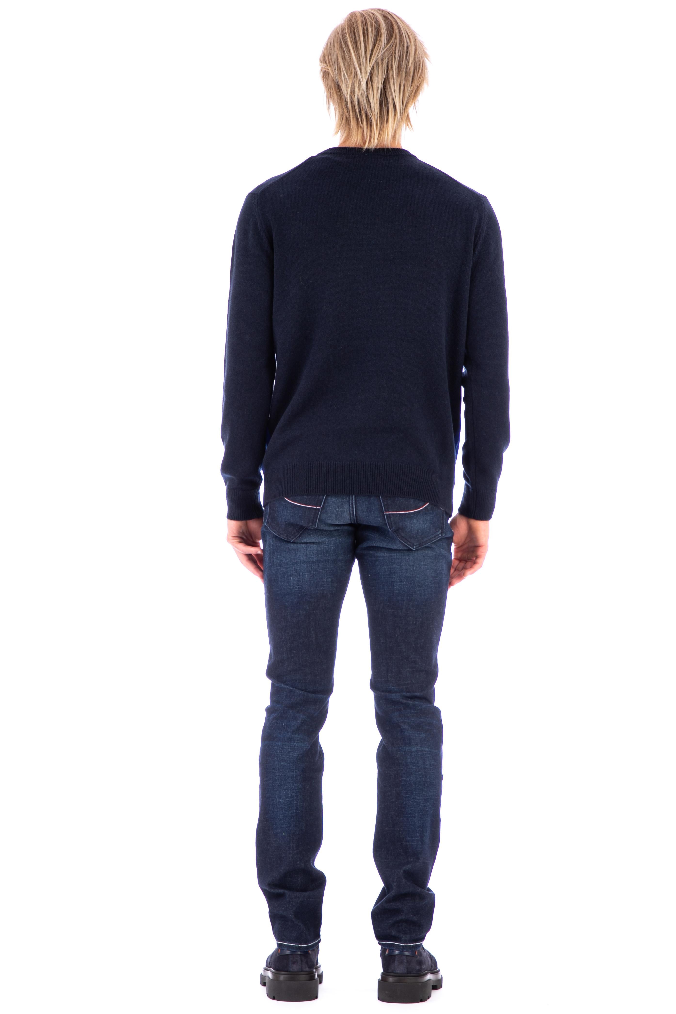 Maglia girocollo in cashmere argyle W2P000-7K0A8 93696 Ballantyne