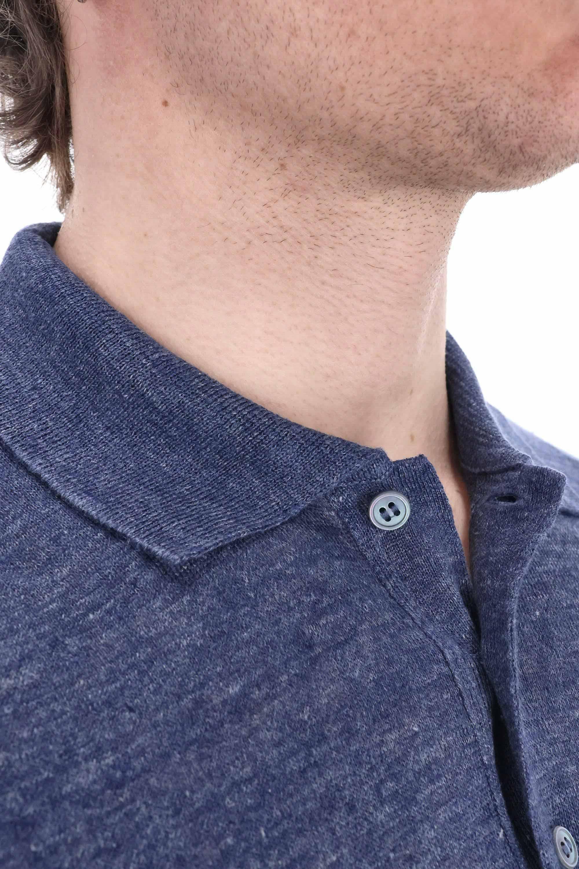 Polo in puro lino melange 24804 57587/2 590 Barba
