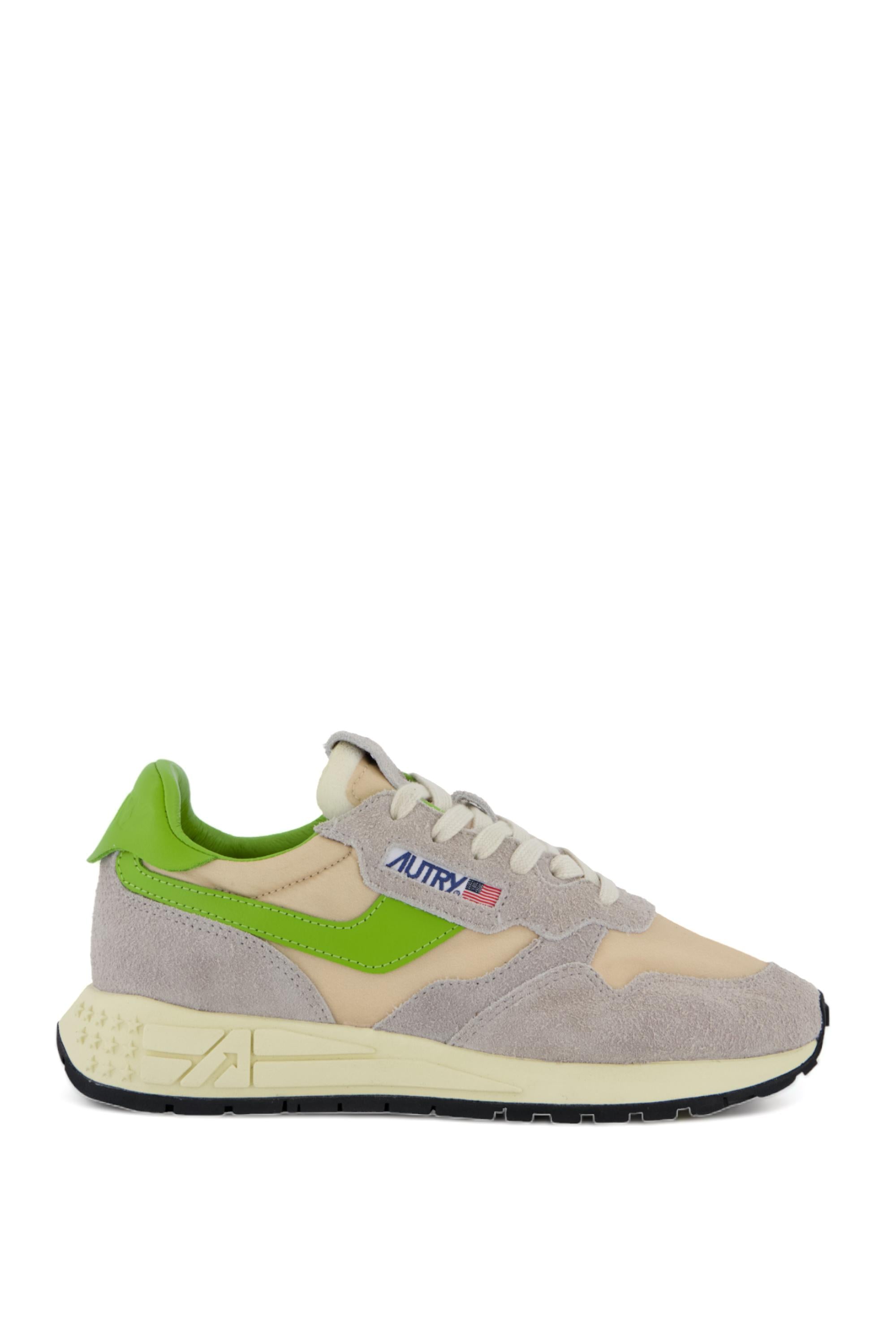 Autry Running donna Reelwind in nylon e camoscio WWLW HN03 ANTLP/PRTGR
