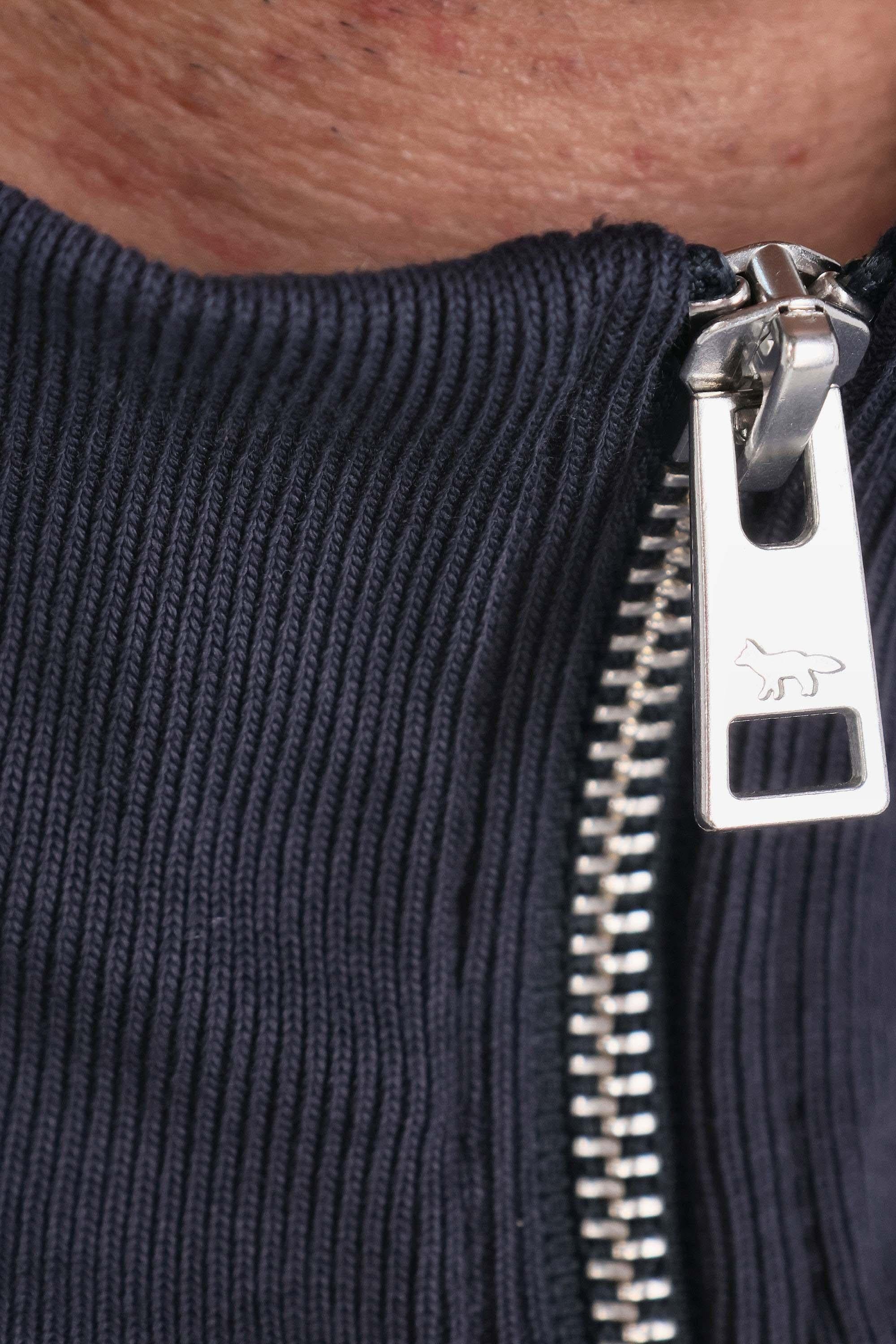 Maison Kitsuné Felpa mezza zip logo fox comfort fit PM00305KM0341 0413