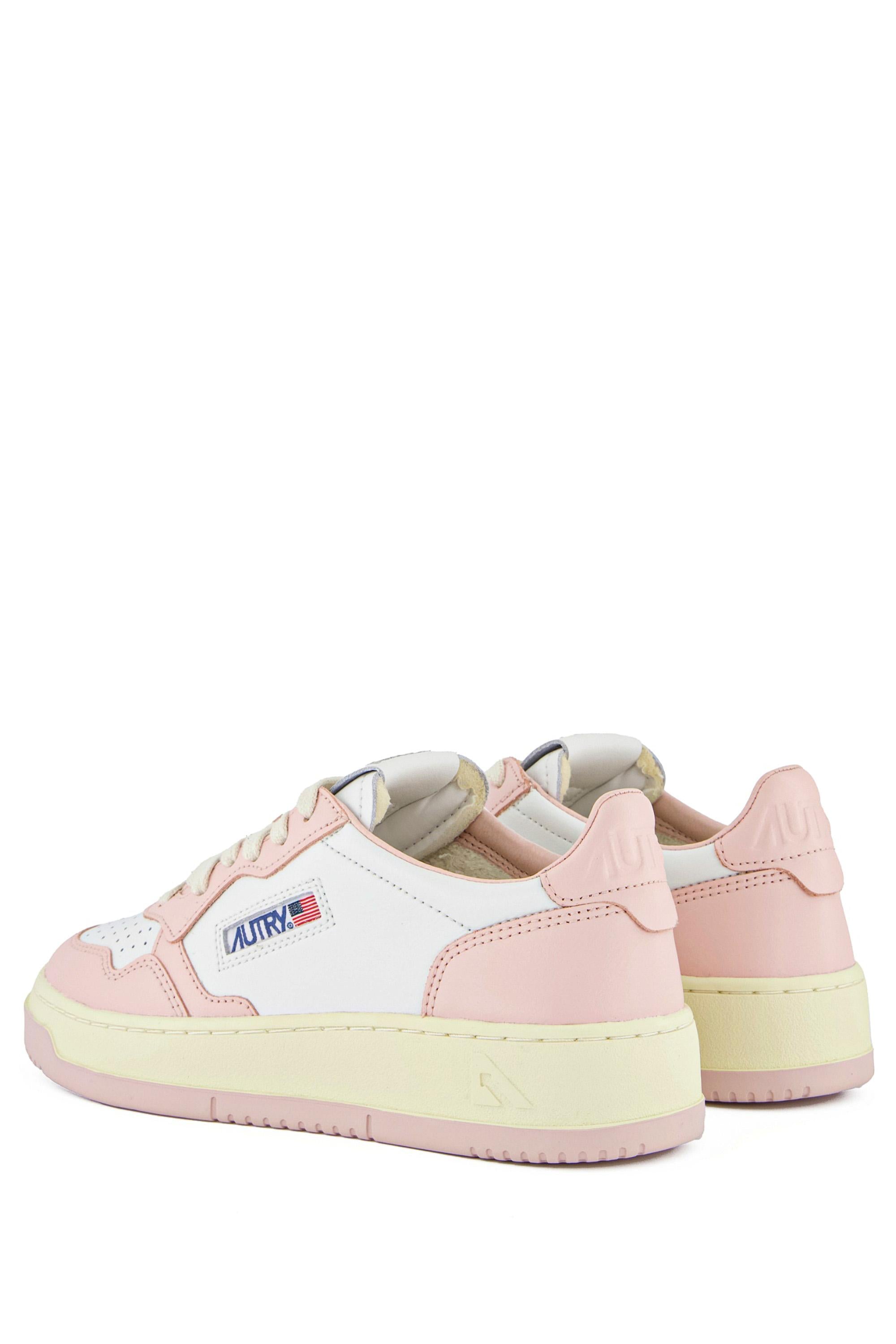 Sneaker Medalist donna bicolor in pelle AULW WB52 WHT/POW Autry