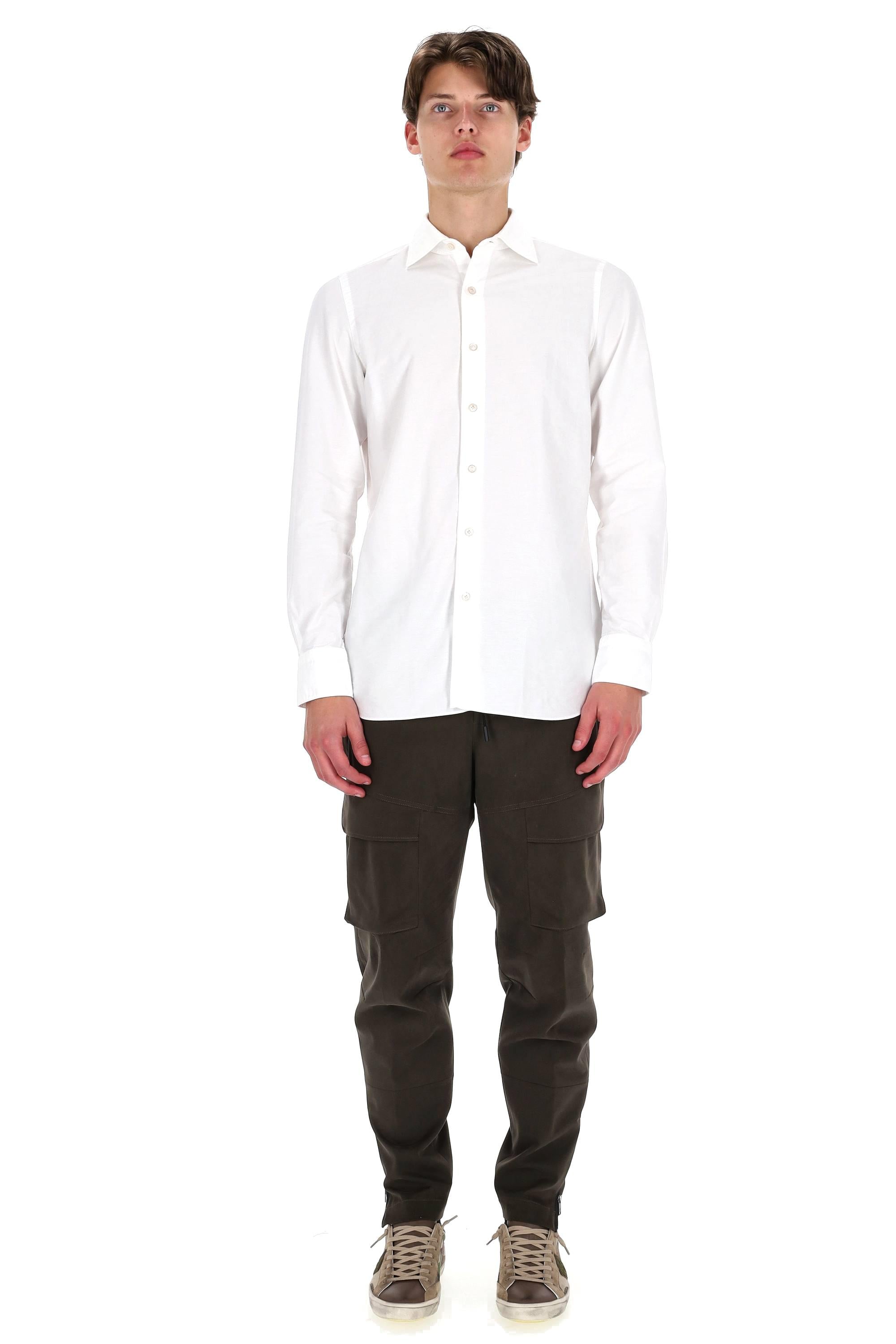 Finamore Camicia sartoriale in chambray di cotone linea Gaeta GT91-200002-A5099C 01