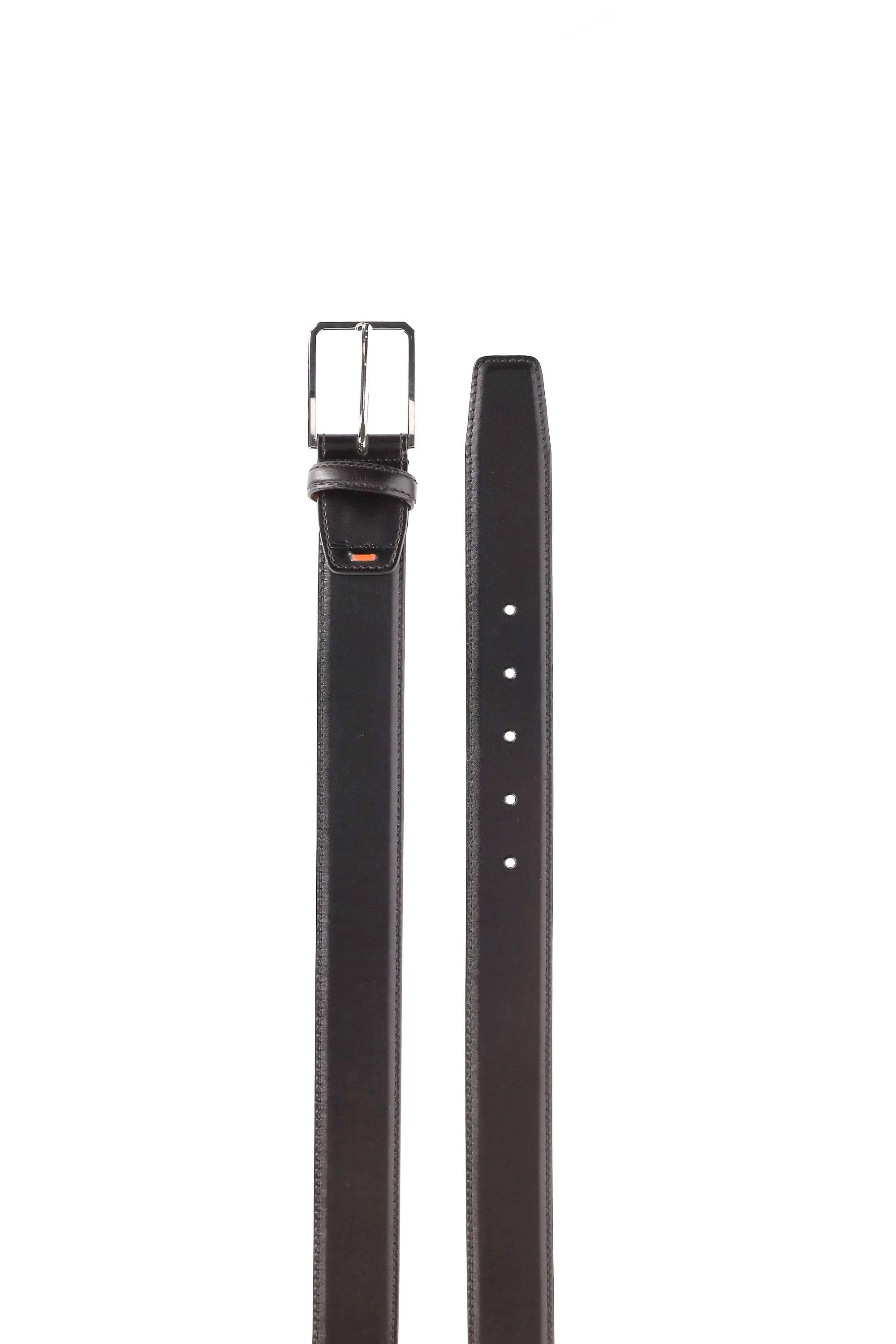 Santoni Cintura in pelle di vitello spazzolato CM35VC003B91EVSY E81