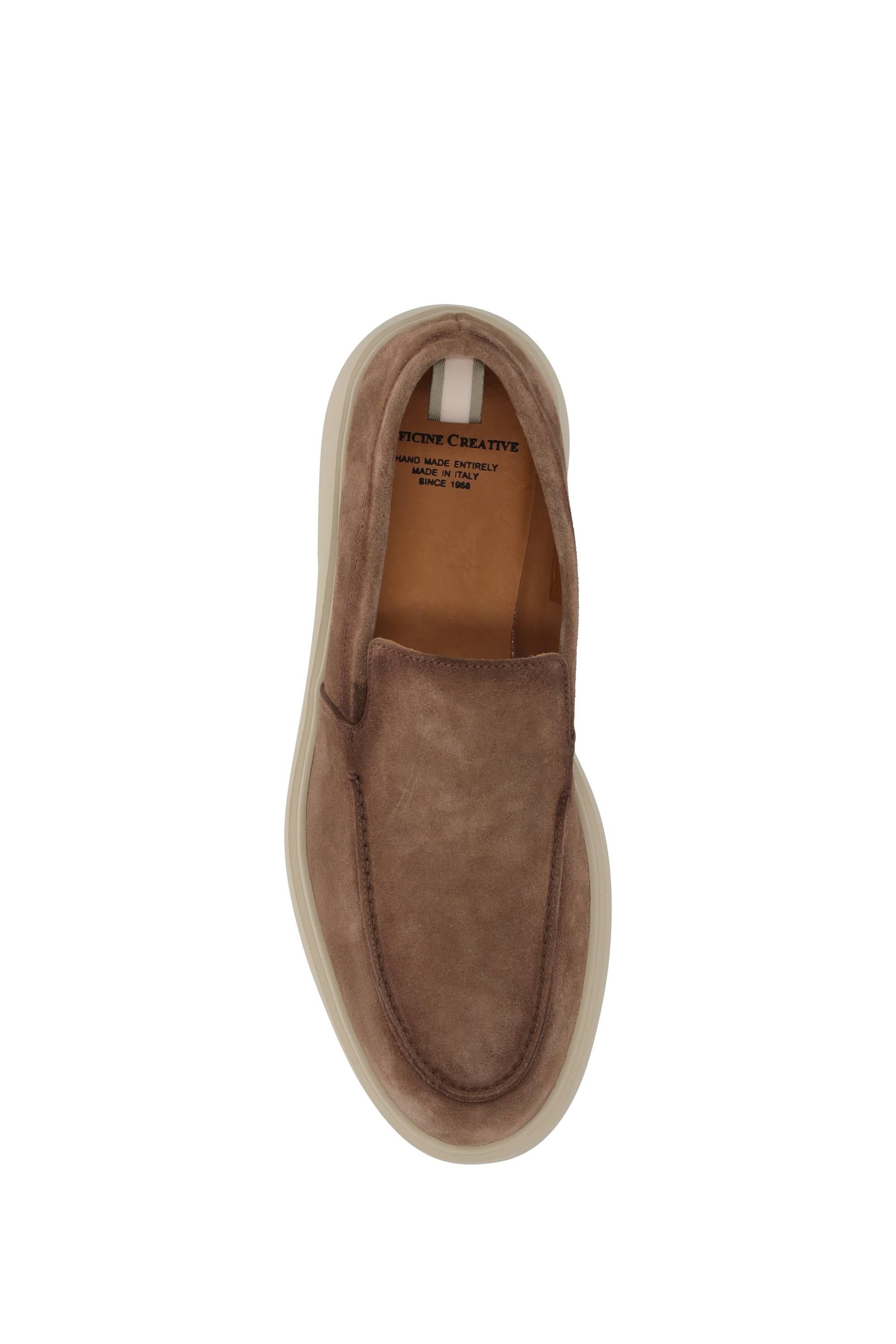 Officine Creative Slip on in camoscio mod. Bones OCUBONE002LC146E236 F.DO AVORIO