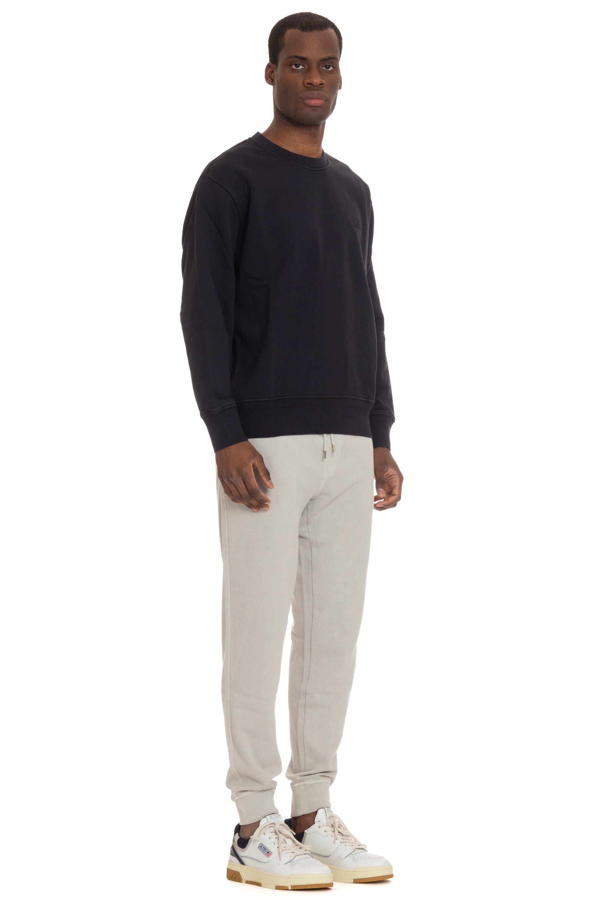Felpa girocollo in cotone con logo CMSS098B-110044G 888 CP Company