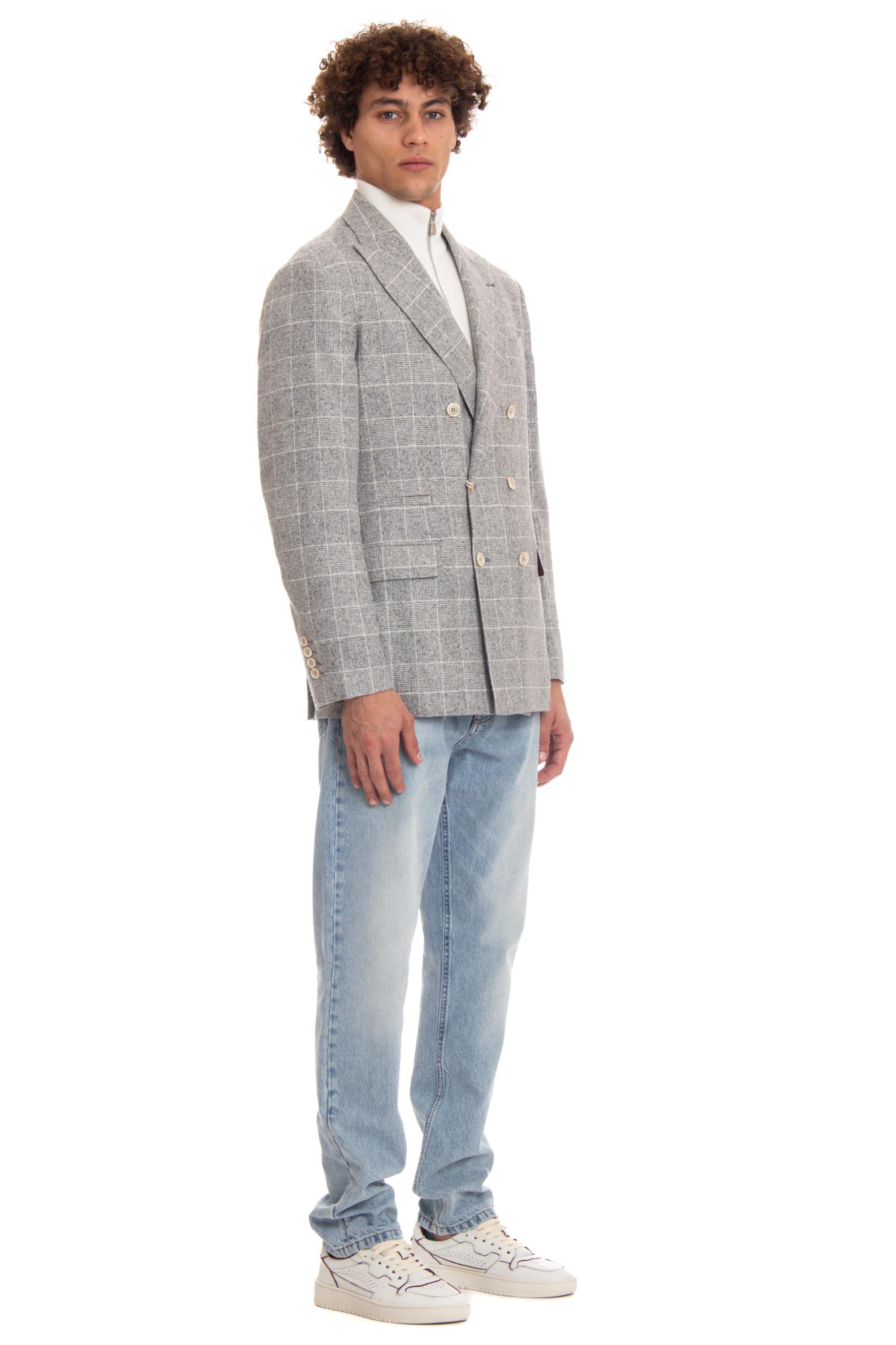 Giacca galles in lana-seta-cashmere MY4667BPD C001 Brunello Cucinelli