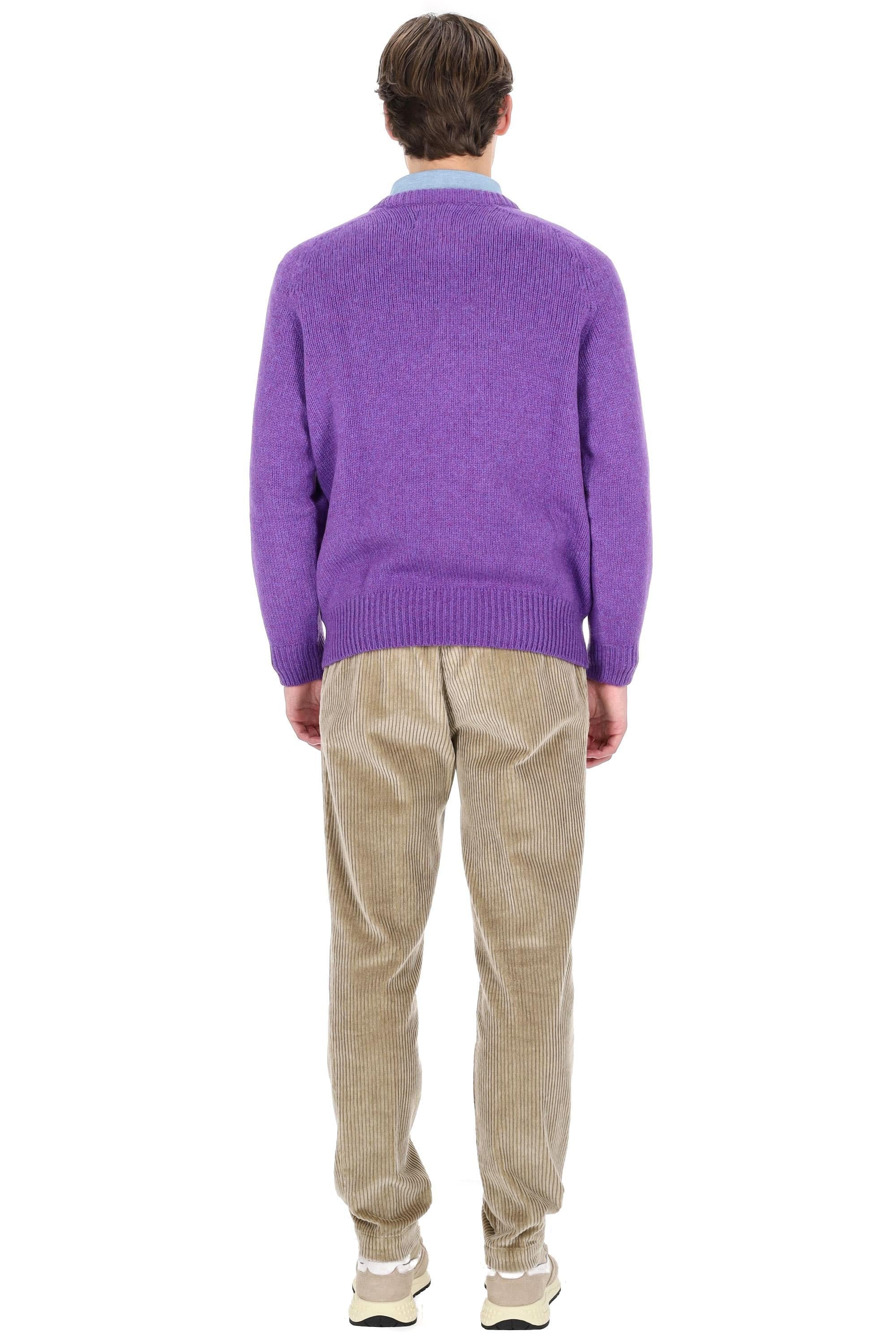 Howlin' Maglia girocollo in lana shetland boxy fit BOXY SPACE KNIT/2 VIOLET DREAMS