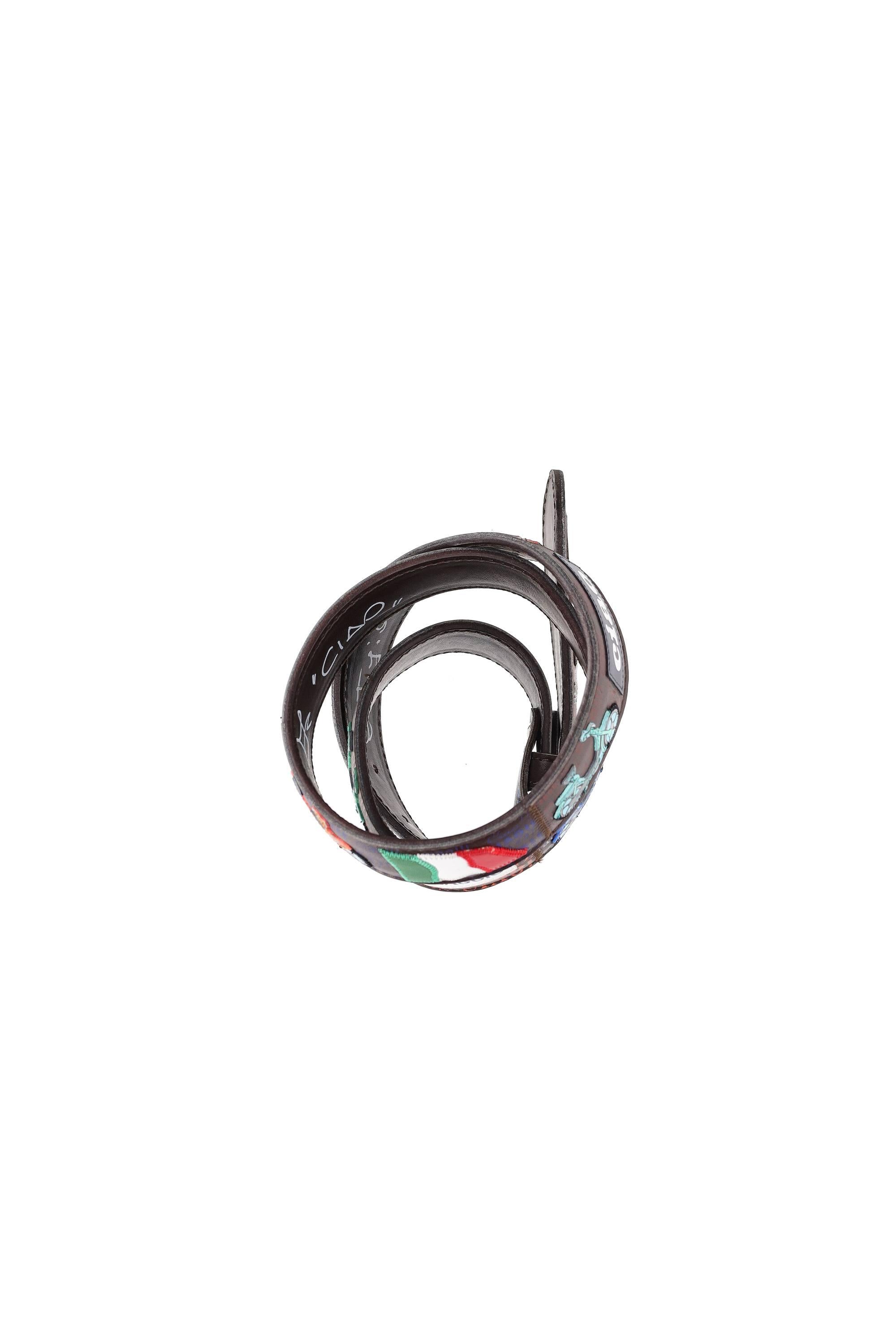 Artigianato Italiano Cintura artigianale in pelle "Ciao" CIAO MLTCLR