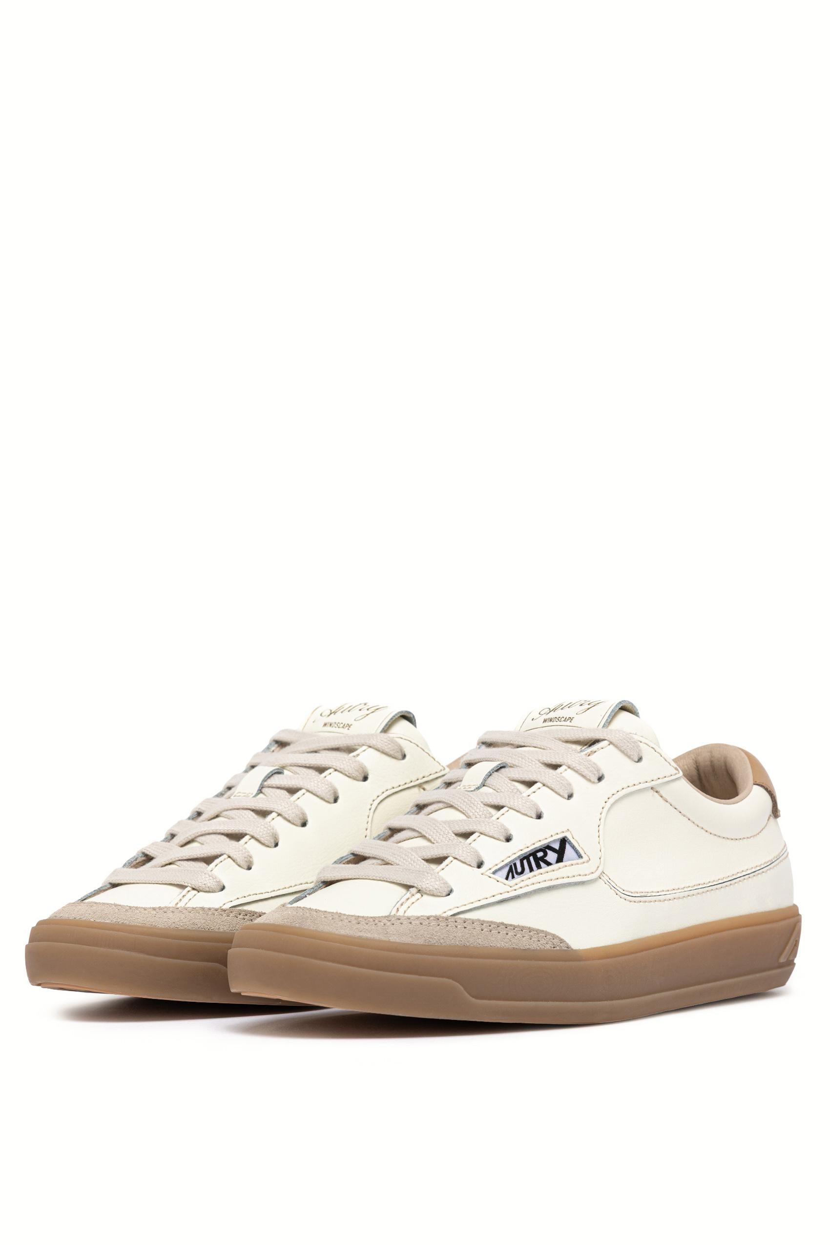 Autry Sneaker donna Windscape in pelle con talloncino nocciola SCLW UK08 MARSH/TAN
