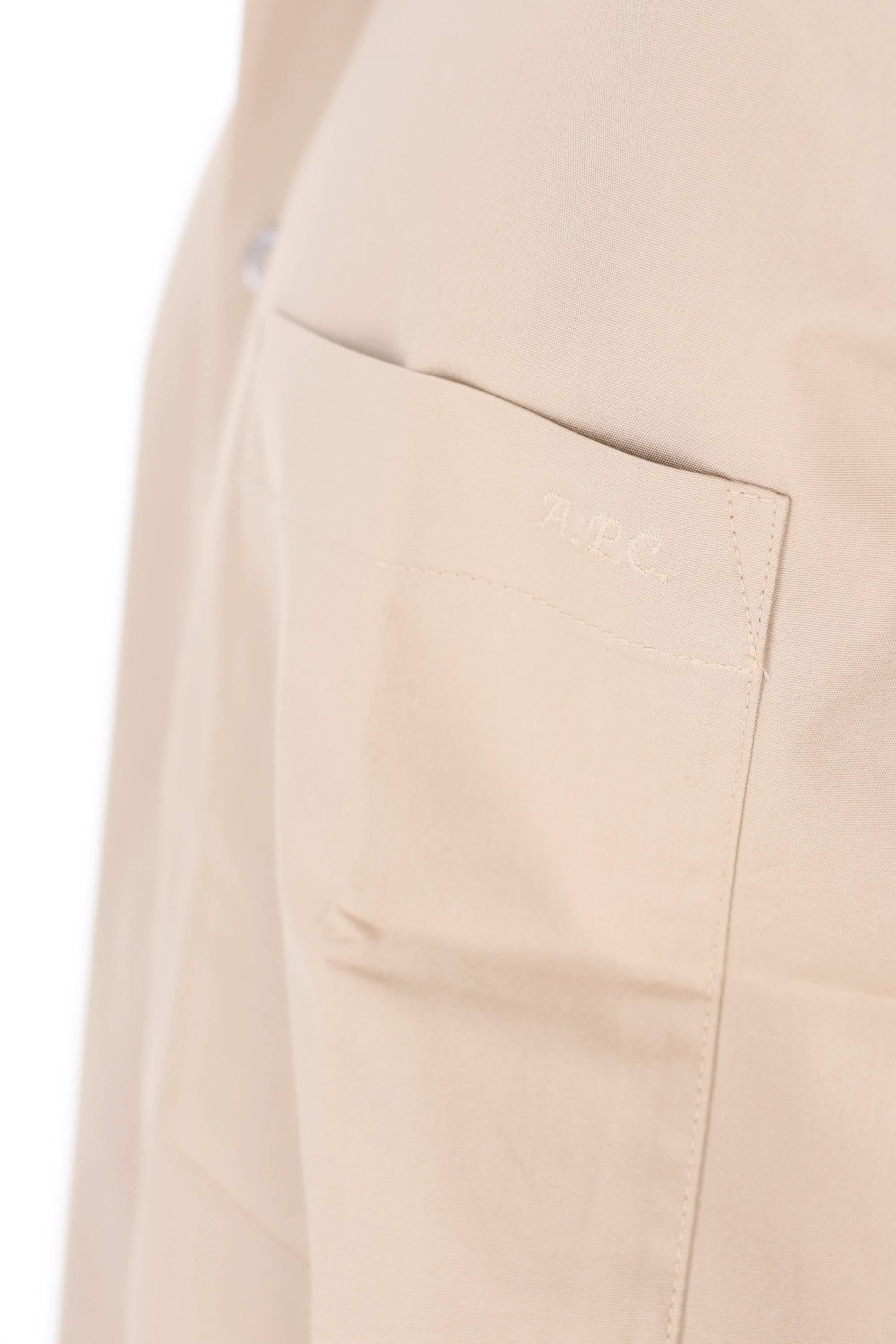 A.P.C. Camicia in popeline di cotone manica corta COHLE-M12005 BAA-BEIGE