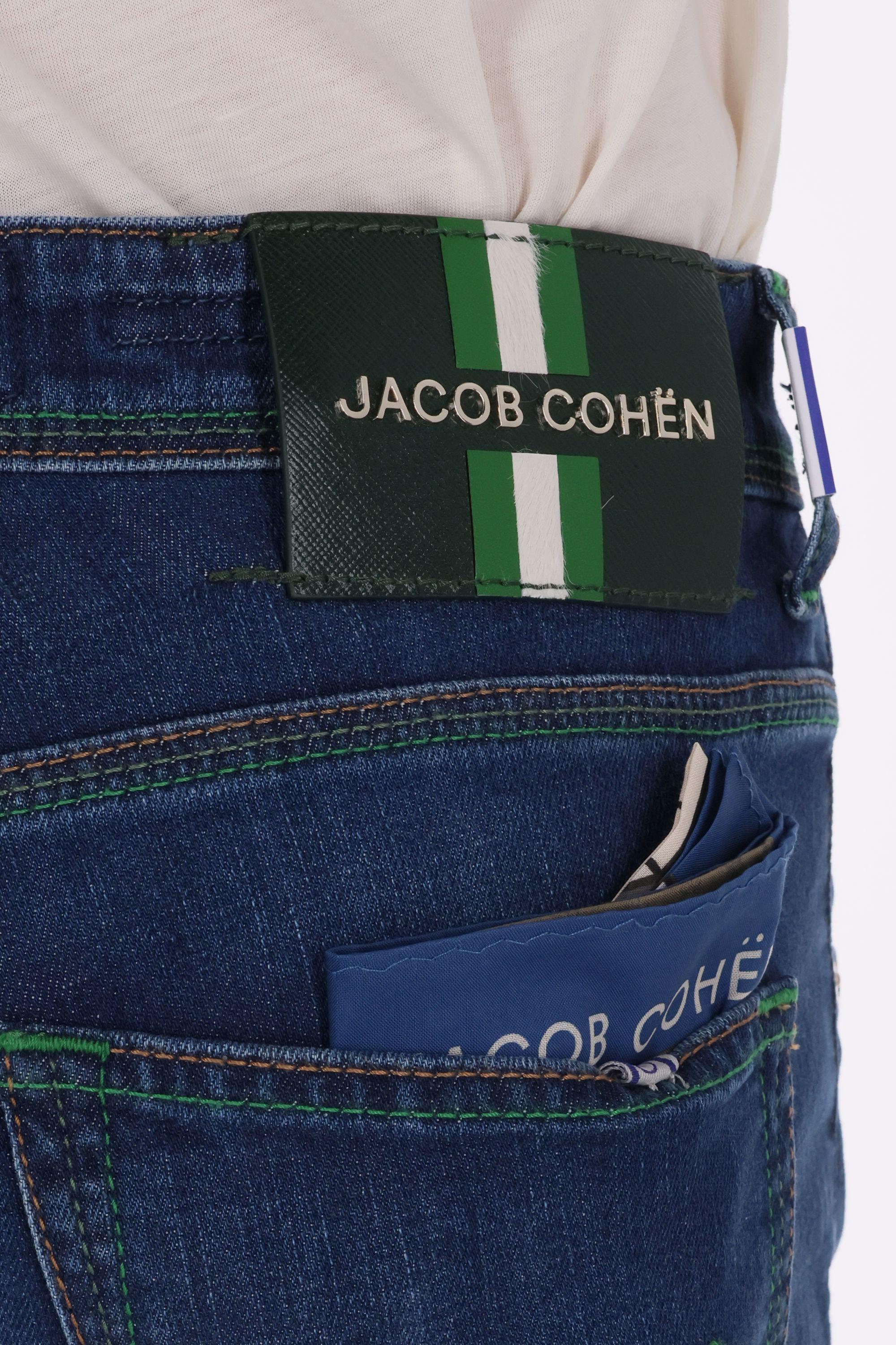 Jeans etichetta verde bimateriale Scott fit QM015 039 S4255 200D Jacob Cohen