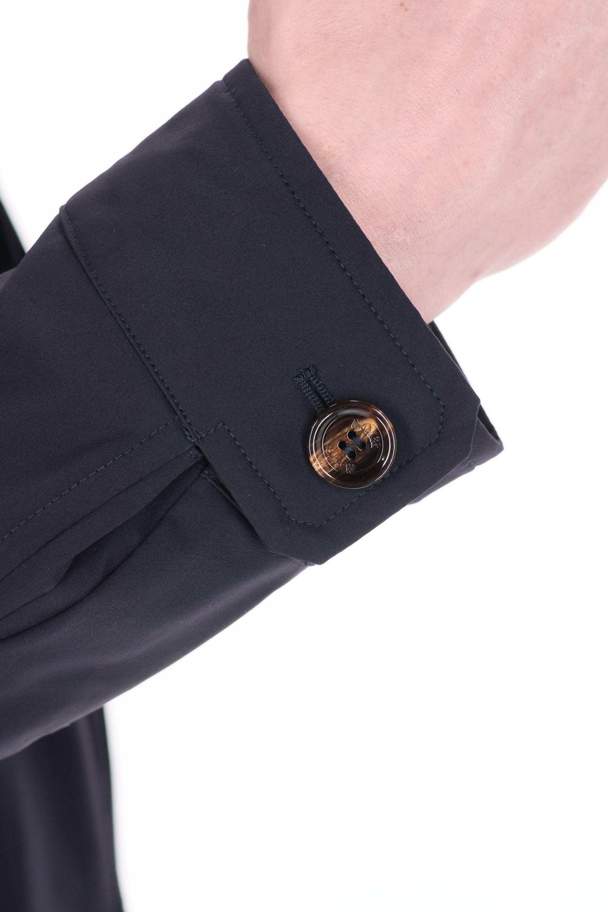Peacoat in nylon bi-stretch mod. Volmer-Kn VOLMER-KN DARK BLU Moorer