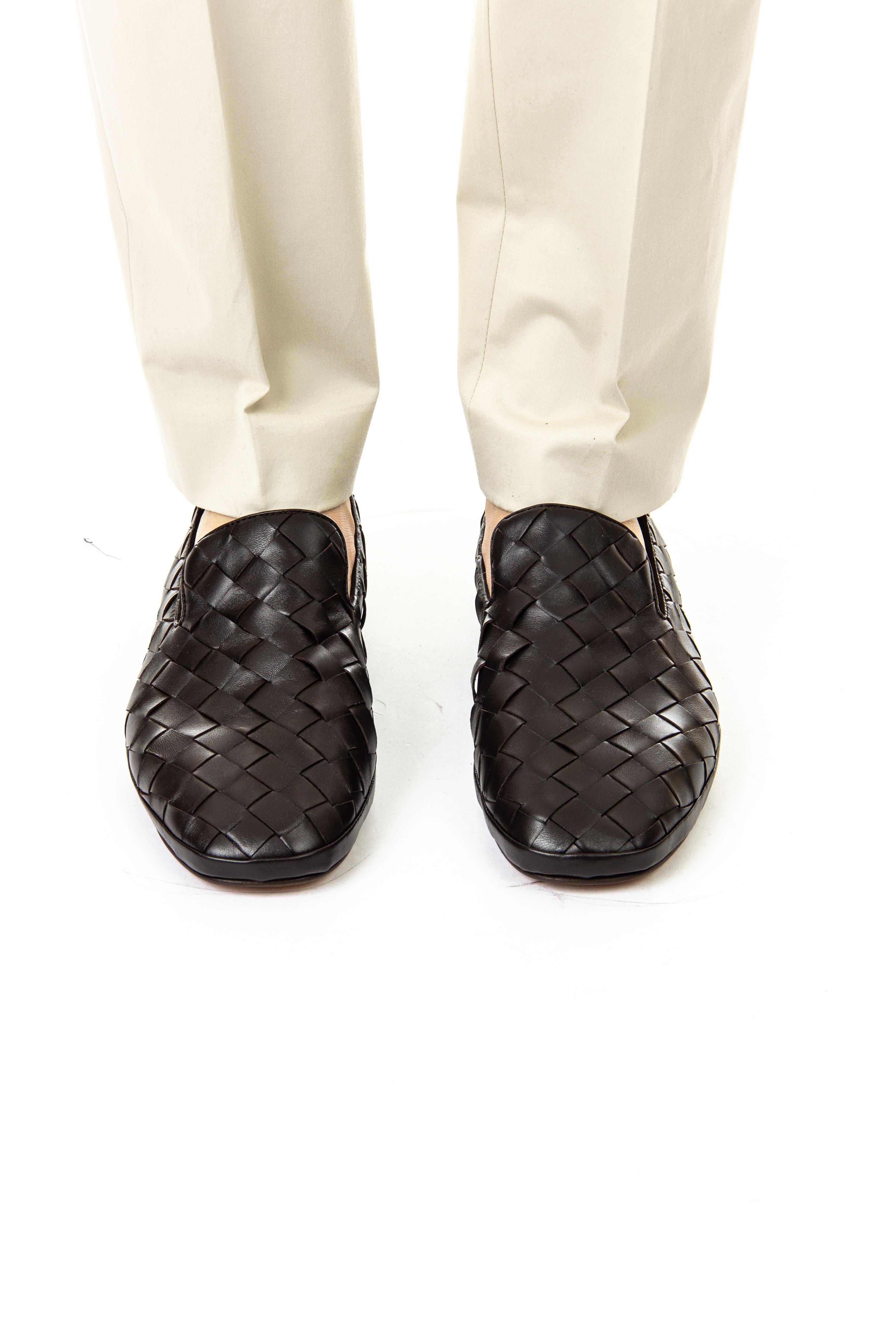 Henderson Slip on in nappa intrecciata GUINEA.X.1 T.MORO