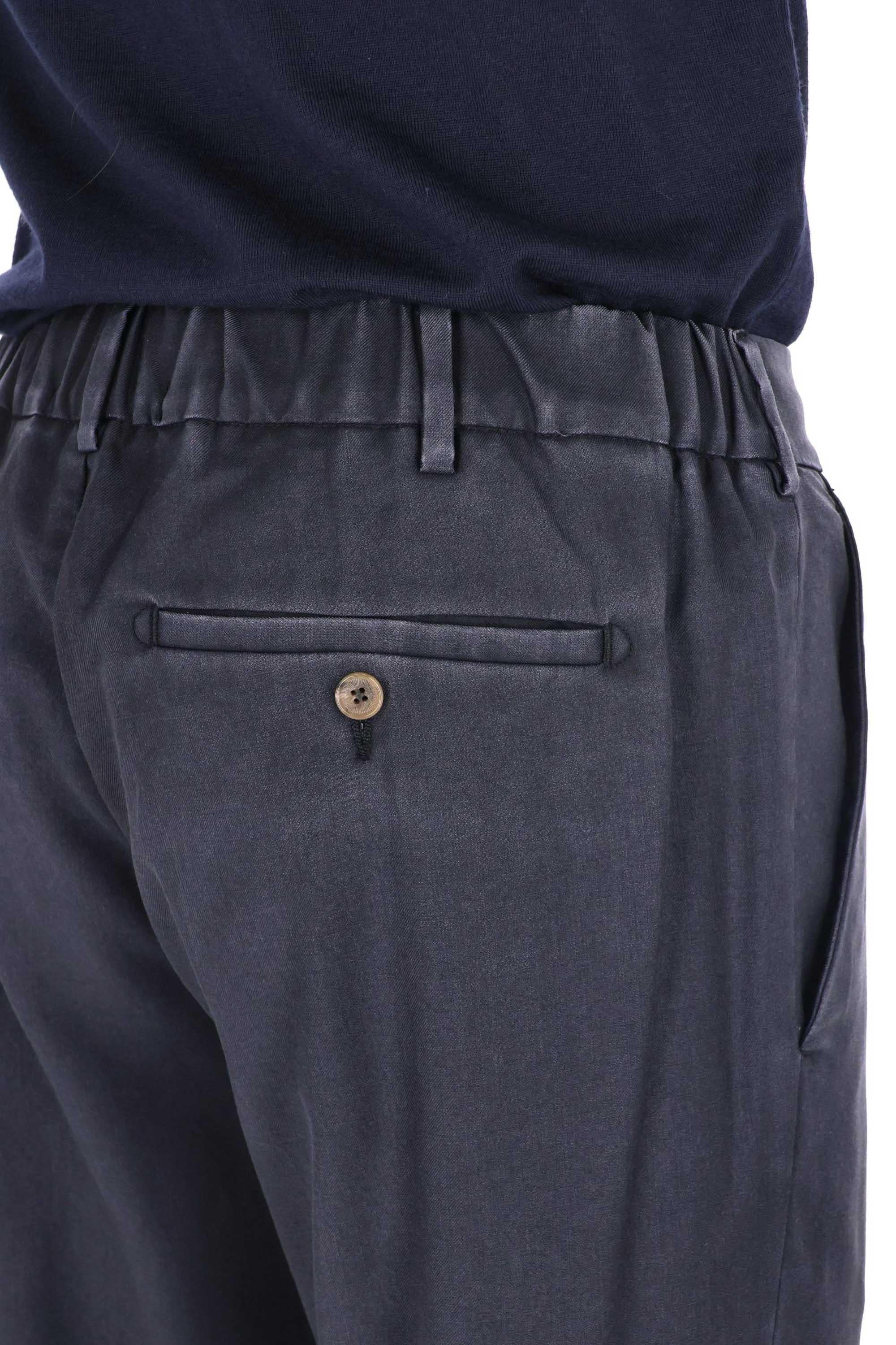 Myths Pantalone delavé in lana-cashmere con coulisse 25WM12L 99 037