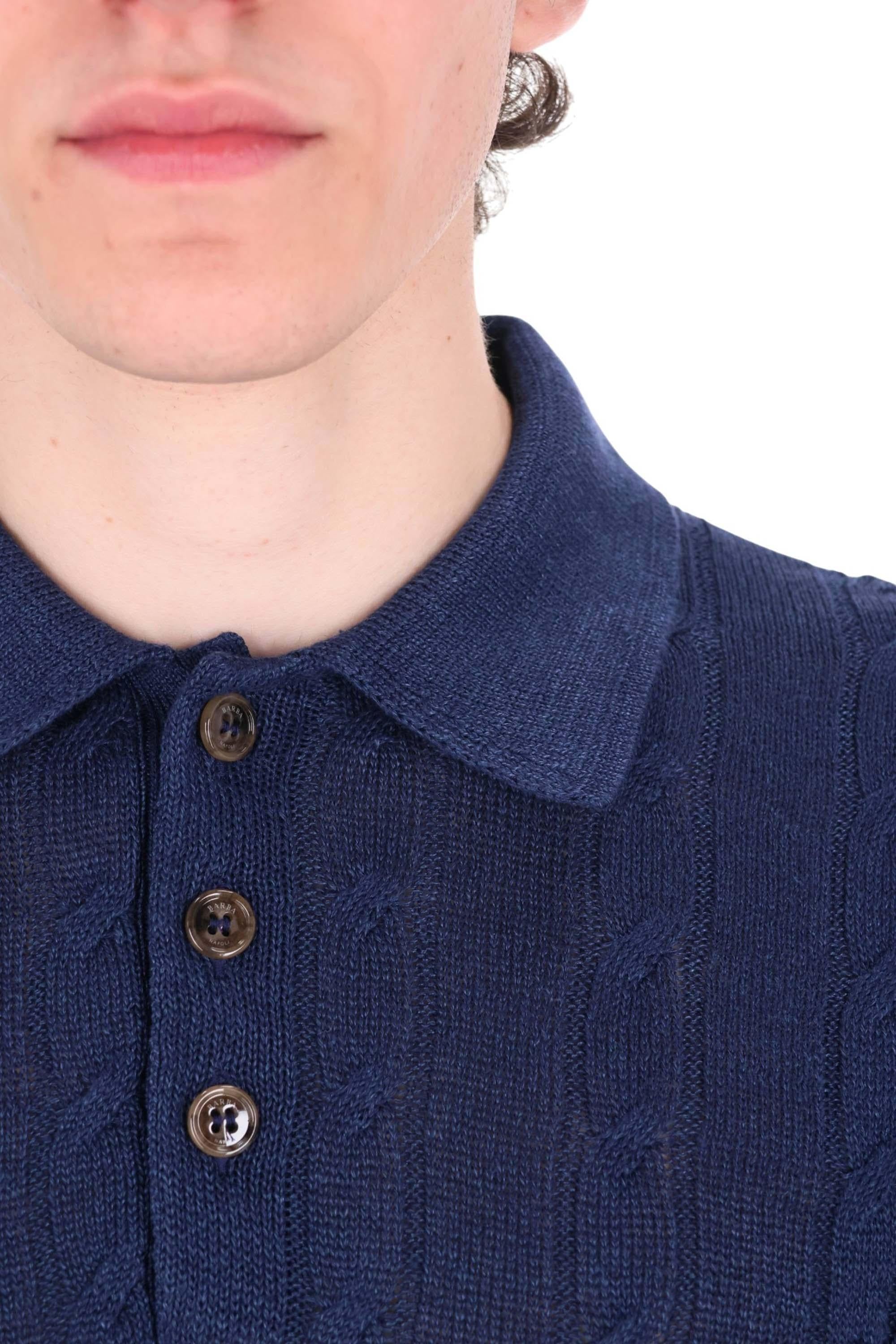 Barba Polo-maglieria in lino-cotone a trecce 1866723572-2 598