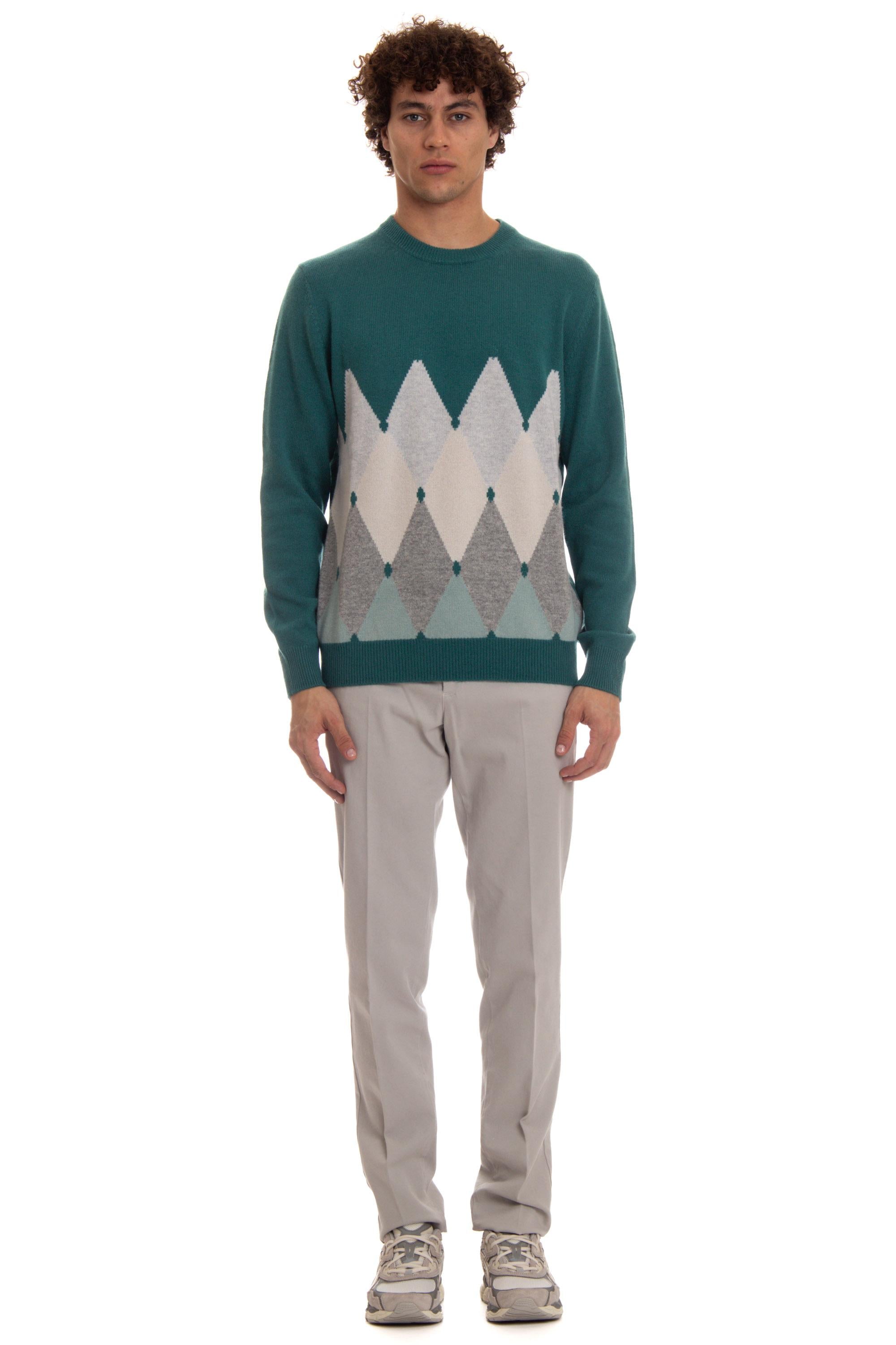Maglia girocollo in cashmere argyle B2P000 7K0A8/4 92743 Ballantyne
