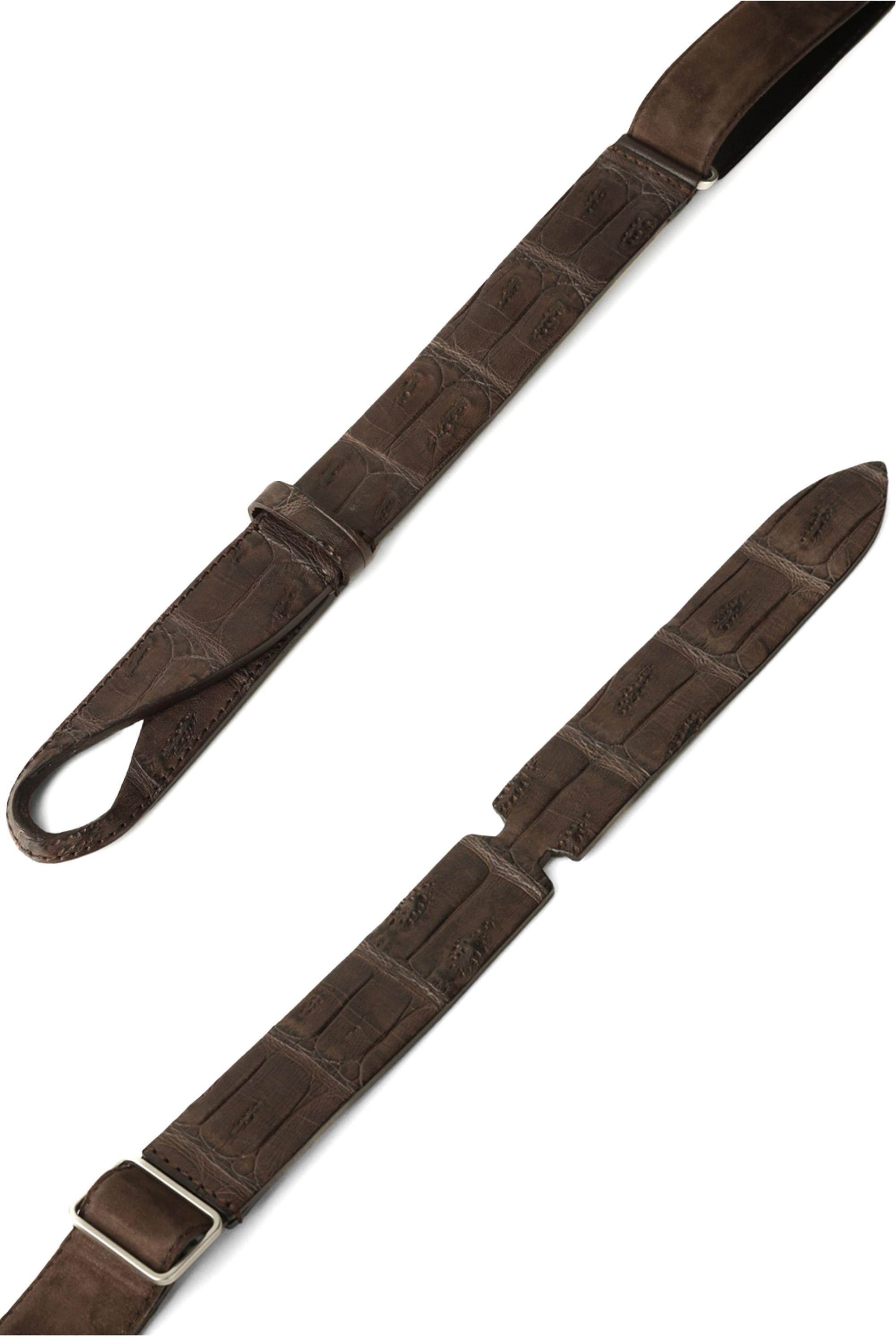 Cintura in coccodrillo No Buckle NB0031_CCS TMORO Orciani